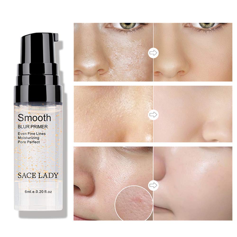 Waterproof Full Coverage Concealer With Primer Sponge Set, Smooth Matte Flawless Creamy Liquid Foundation Corrector Makeup Kit F