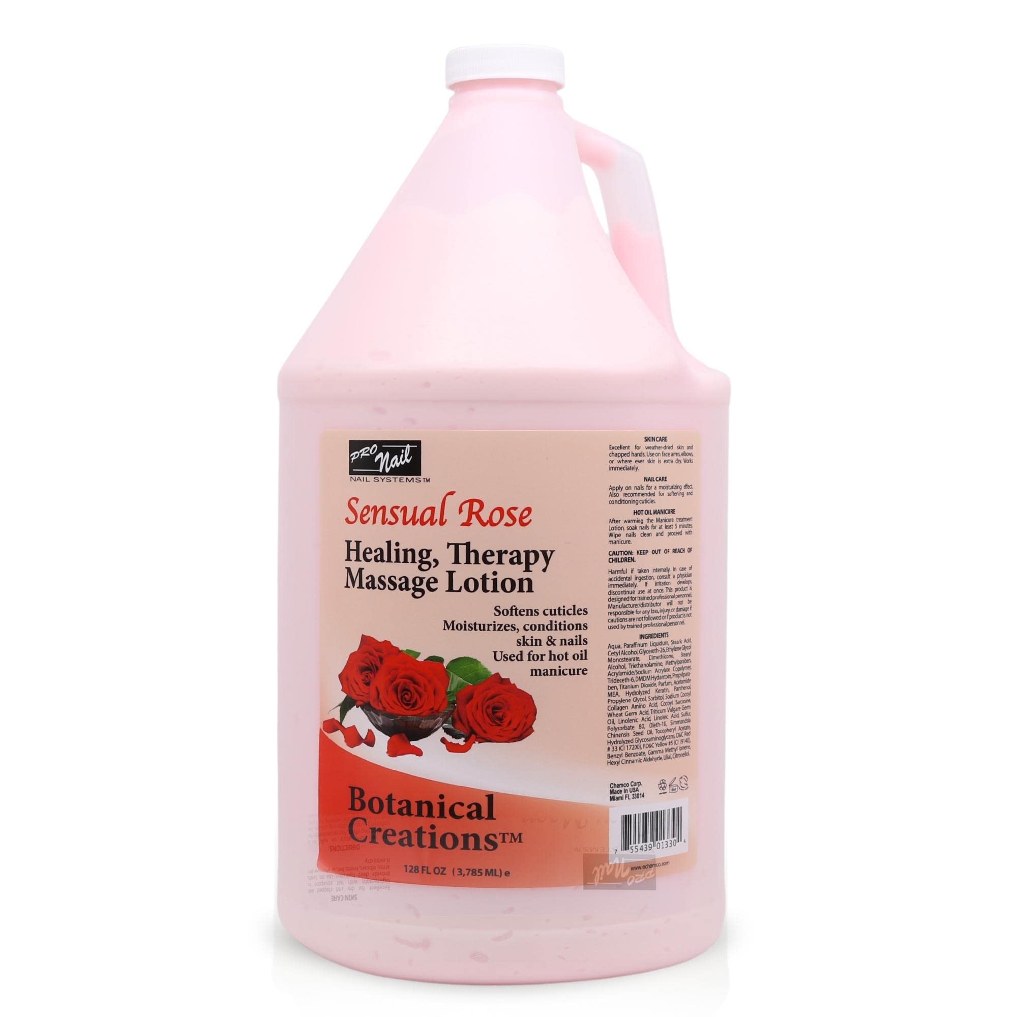 PRONAIL - Healing Therapy Massage Lotion, Sensual Rose, 128 Oz for Professional Pedicure, Body and Hot Oil Manicure