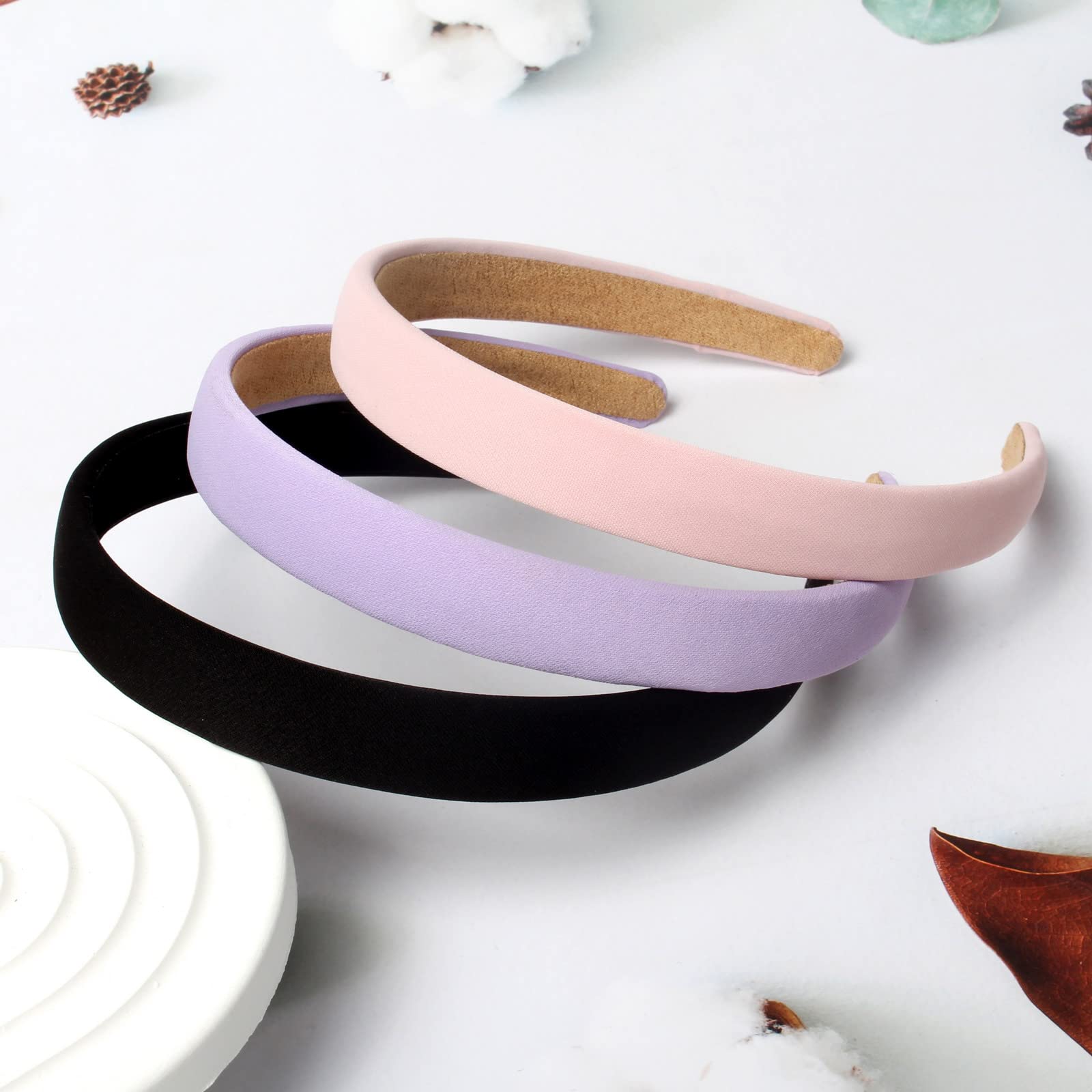 Solid Simple Headbands For Women 0.7Inch Plain Soft Fabric Hairbands No Slip Fashion Cute Hair Bands For Girls Pack Of 6 (Color