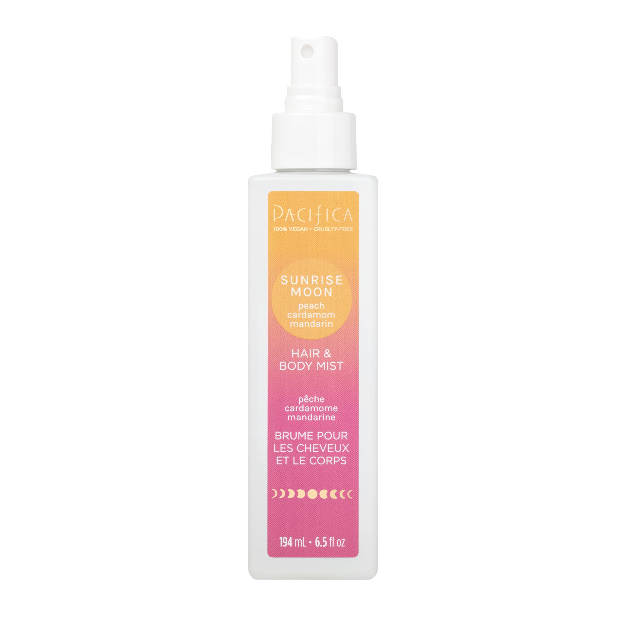 Pacifica Beauty Sunrise Moon Hair and Body Mist, Fragrances, Body Spray, Hair Perfume, Clean Perfume, Peach, Cardamom, Mandarin,