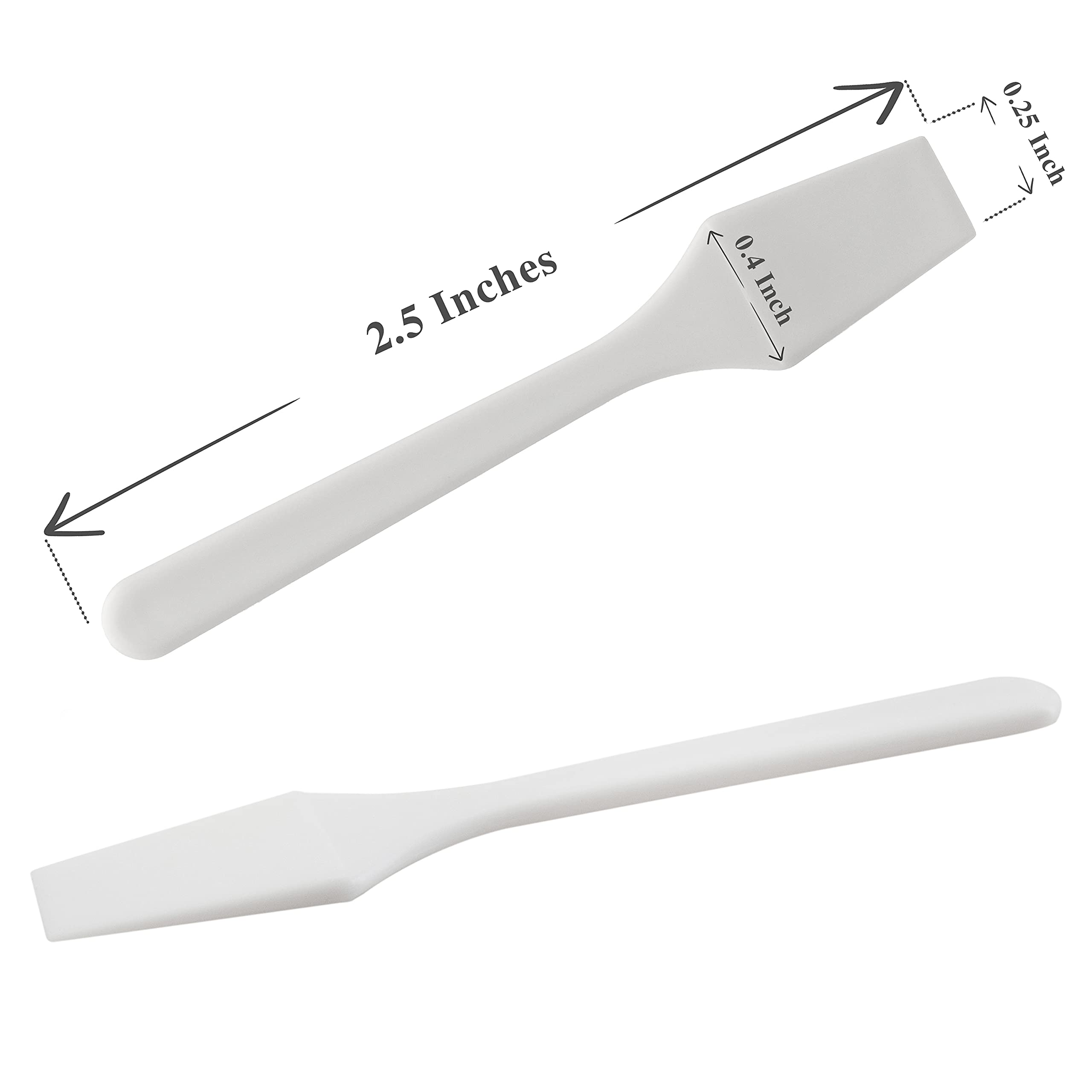Kopperko 100 Pack 2.5 Inch Cosmetic Spatulas - Small Plastic Spatula For Cosmetics, Creams, & Crafts | Makeup Spatula Or Multipu