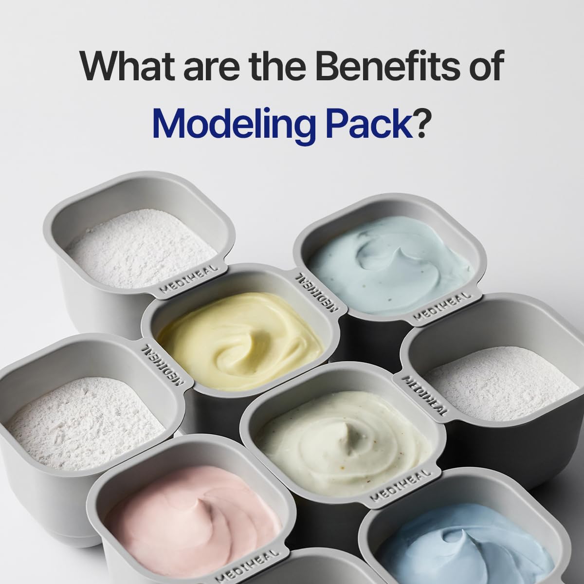 Mediheal Derma Modeling Pack Teatree*2 - Rapid Cooling For Soothing Skin - Easy Diy Home Spa Kits, Hydrating Icy Jelly Mask For