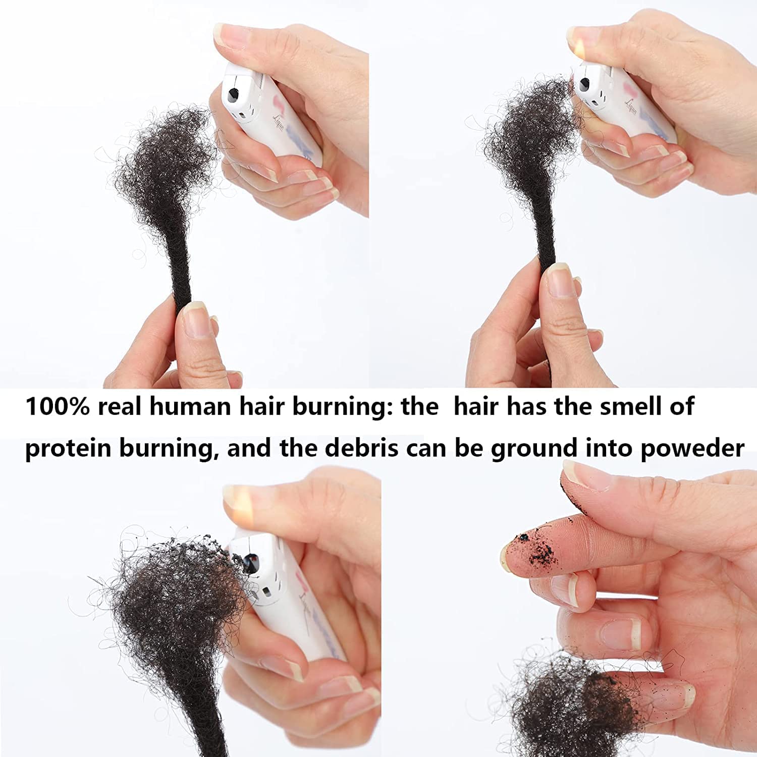 Loc Extension Human Hair 8 Inch 0.2Cm Width Permanent Huamn Hair Dreadlocks Extension Can Be Dyed Bleached Curled 100% Handmade