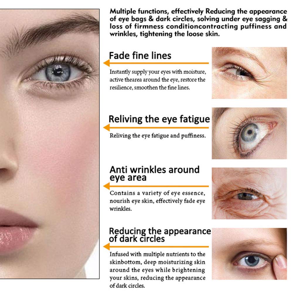 Miescher Eye Peptide Serum Eye Massage Roller Nourishing Relieve Loose Eye Bags Dark Circles Eye Skin Care Under Eye Cream For F