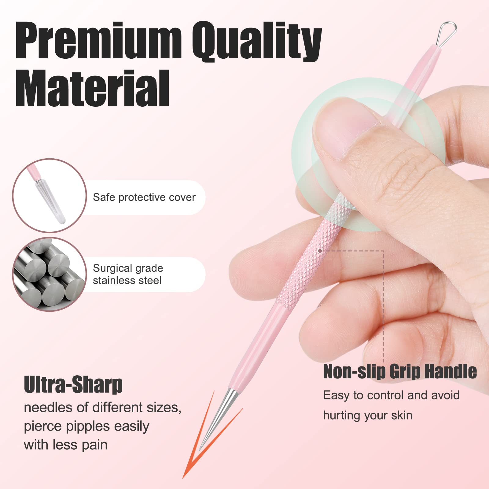 Blackhead Remover Tools, Morgles 15Pcs Pimple Popper Tool Kit Professional Stainless Comedone Pimple Extractor Tool For Blackhea