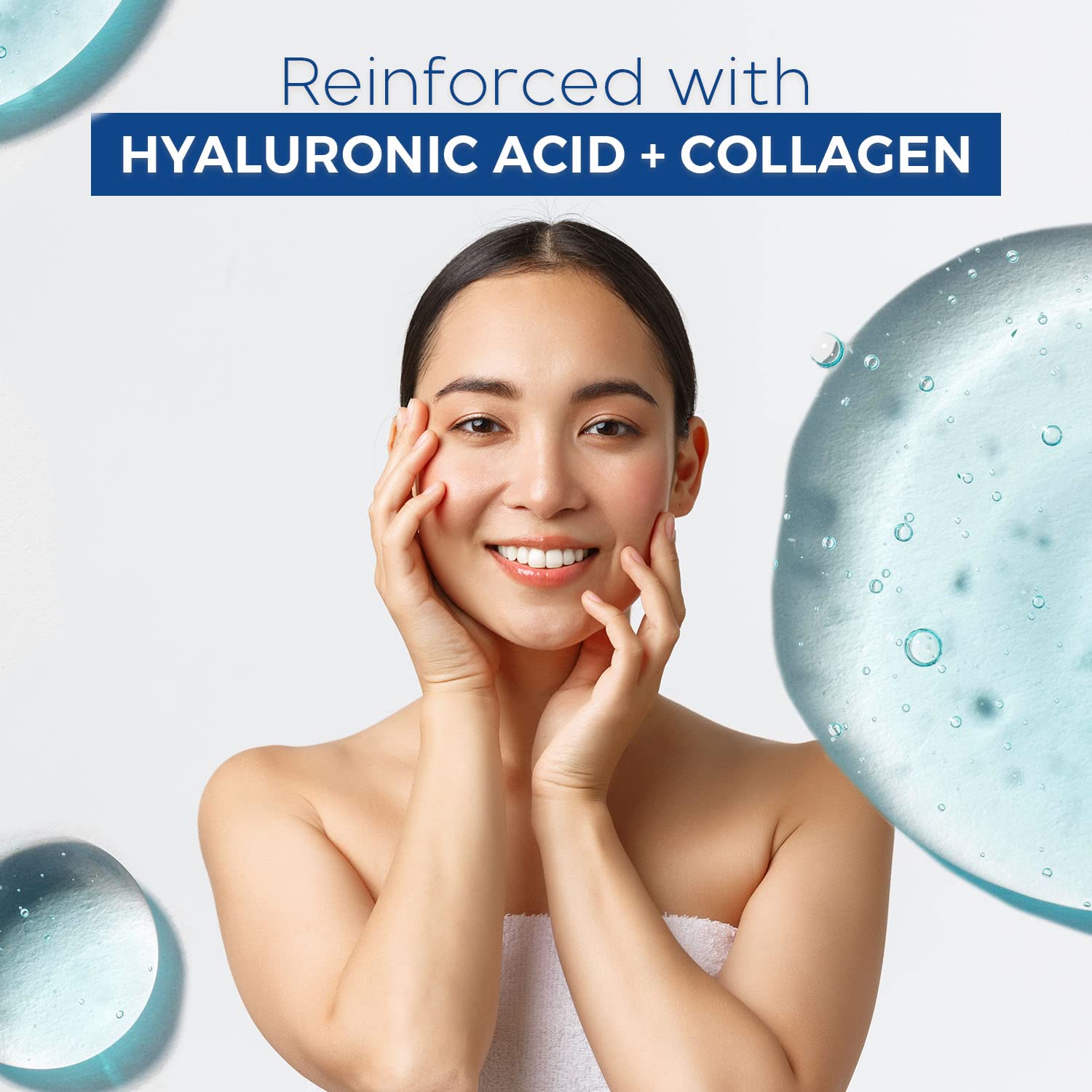 Skin Aesthetics Hyaluronic Acid And Collagen Face Serum - Reduce Wrinkles & Fine Lines, Locks In Moisture & Ultra Hydrating Faci