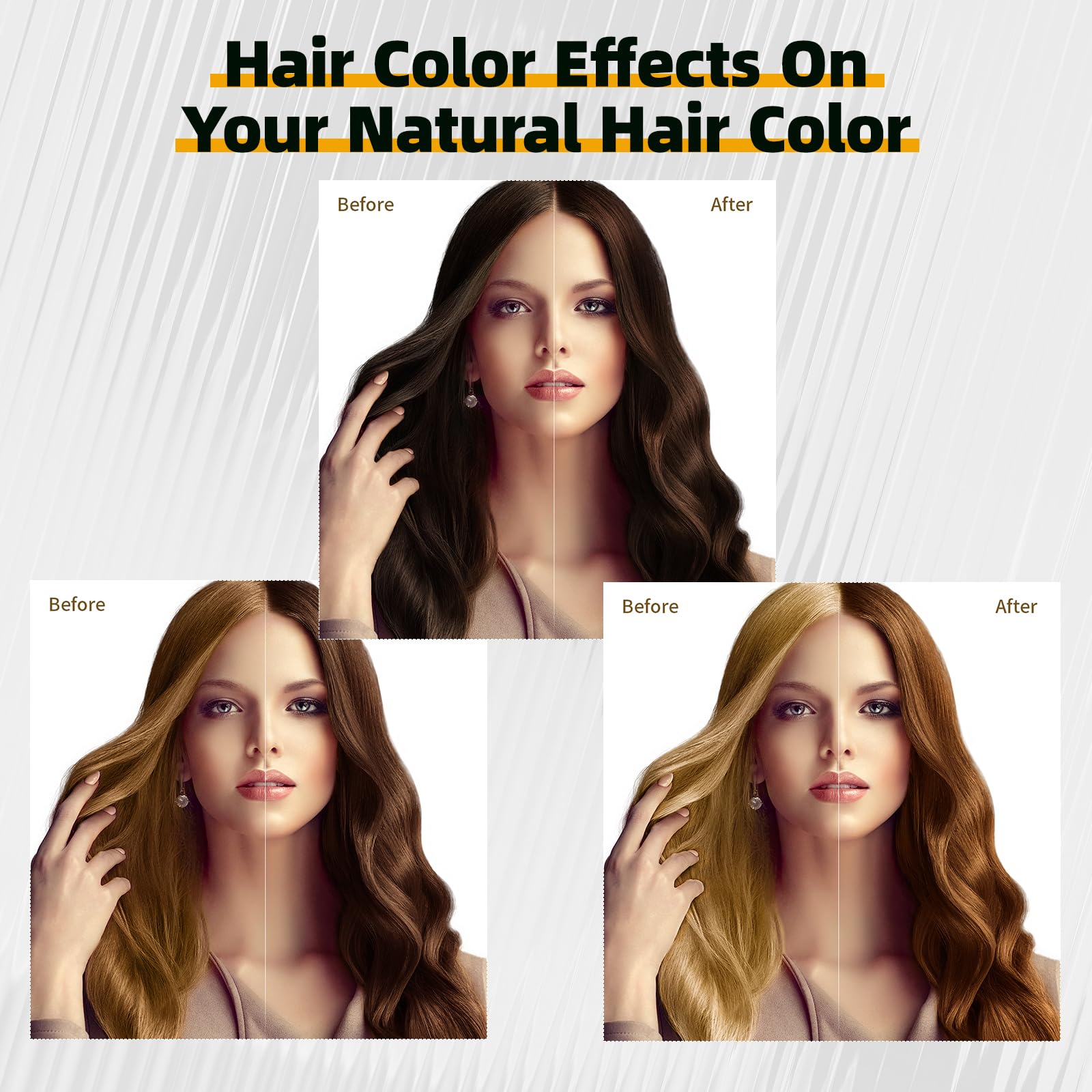 Dark Brown Hair Dye Shampoo, Hair Color Shampoo 3 In 1, Semi-Permanent Gray Hair Coverage For Woman & Man, Mild Formula, Lasts 3