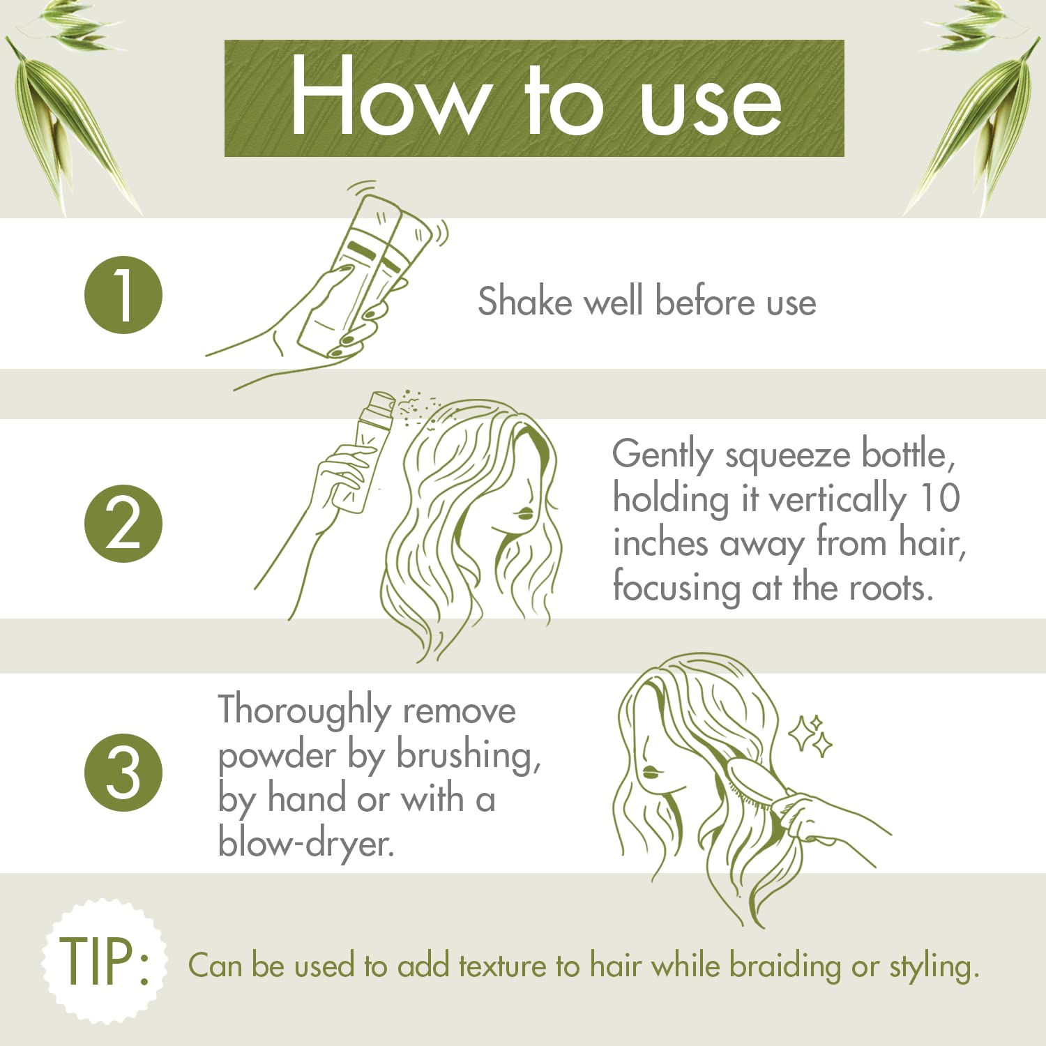 Klorane Dry Shampoo With Oat Milk, Non-Aerosol, Loose-Powder, All Hair Types, Ultra Gentle, No White Residue, Paraben & Sulfate-