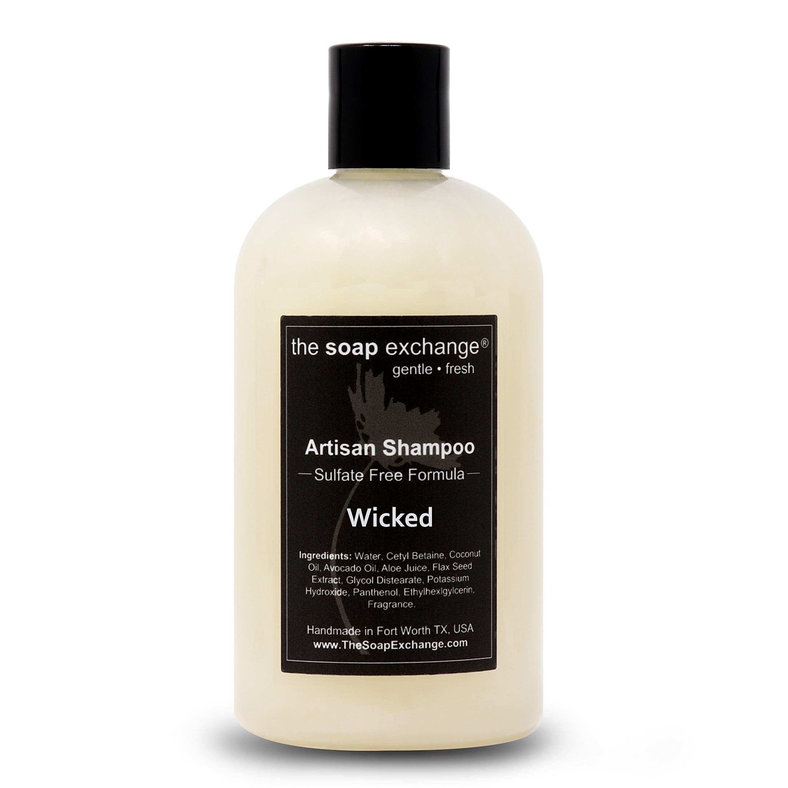 The Soap Exchange Hair Shampoo - Wicked Scent - Hand Crafted 12 Fl Oz / 354 Ml Natural Artisan Hair Care, Gentle, Sulfate & Para