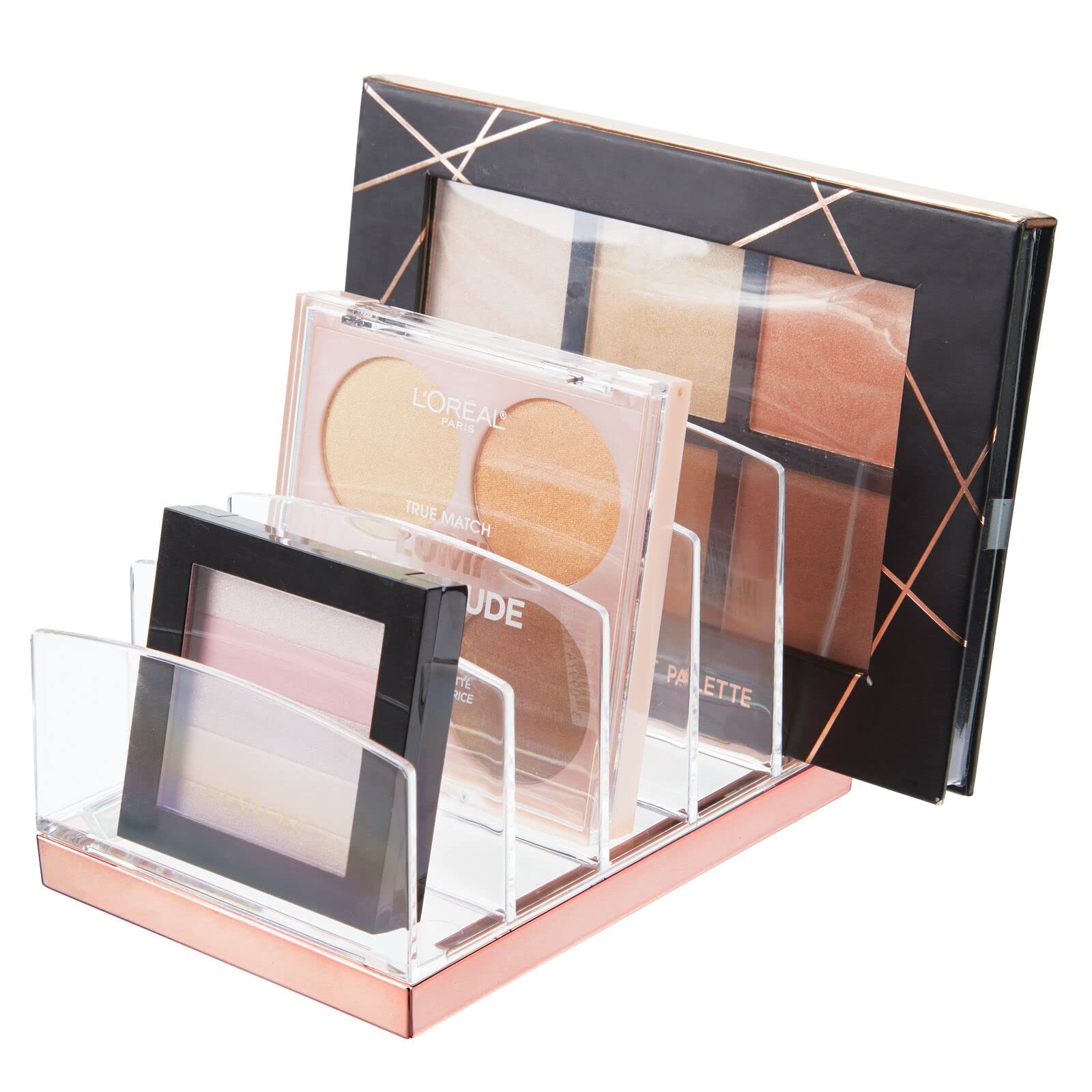 Mdesign Plastic Makeup Organizer For Bathroom Countertops, Vanities, Cabinets: Cosmetics Storage Solution For - Eyeshadow Palett