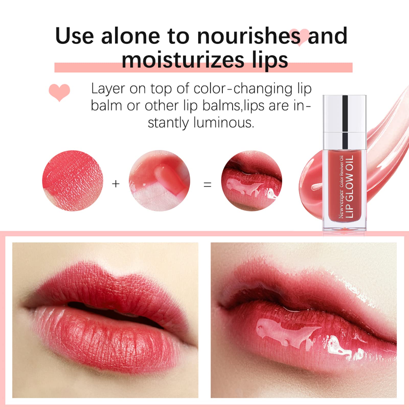 Hydrating Lip Glow Oil Long Lasting Plumping Lip Gloss Transparent Toot Lip Balm Moisturizing Lip Oil Repairing Lip Lines And Pr