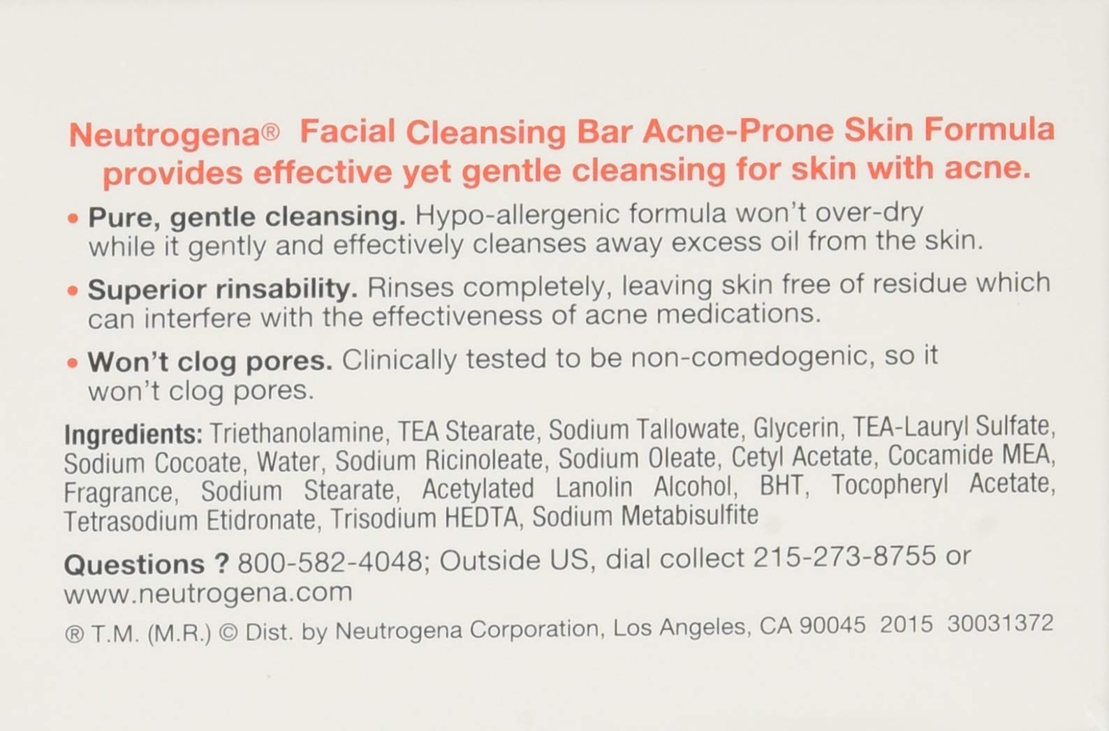 Neutrogena Original Gentle Facial Cleansing Bar With Glycerin, Pure & Transparent Face Wash Bar Soap, Free Of Harsh Detergents,