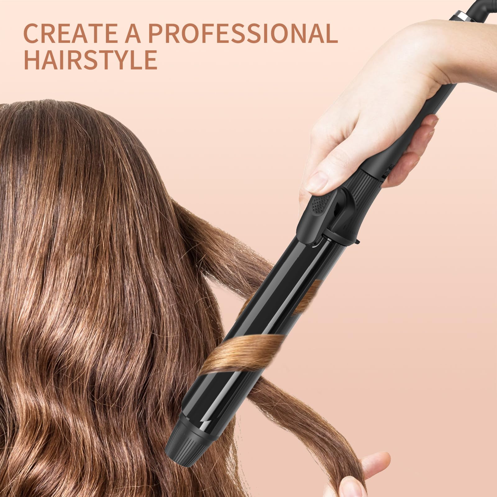 1 1/4 Inch Curling Iron With Clipped Tourmaline Ceramic Barrel Professional 1.25 Inch Hair Curler Up To 450F Dual Voltage For Tr