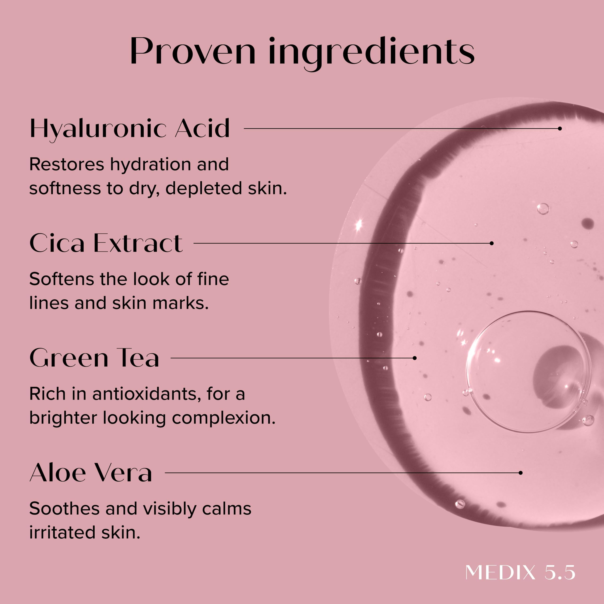 Medix 3% Concentrated Hyaluronic Acid Hydrating Gel Body Booster Dry Skin Moisturizer, Anti Aging Skin Care Booster For Restorin