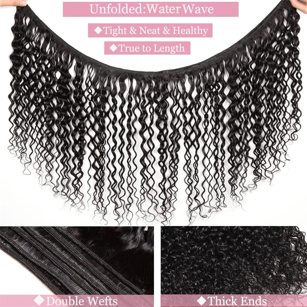 Human Hair Bundles With Closure (12 14 16+10