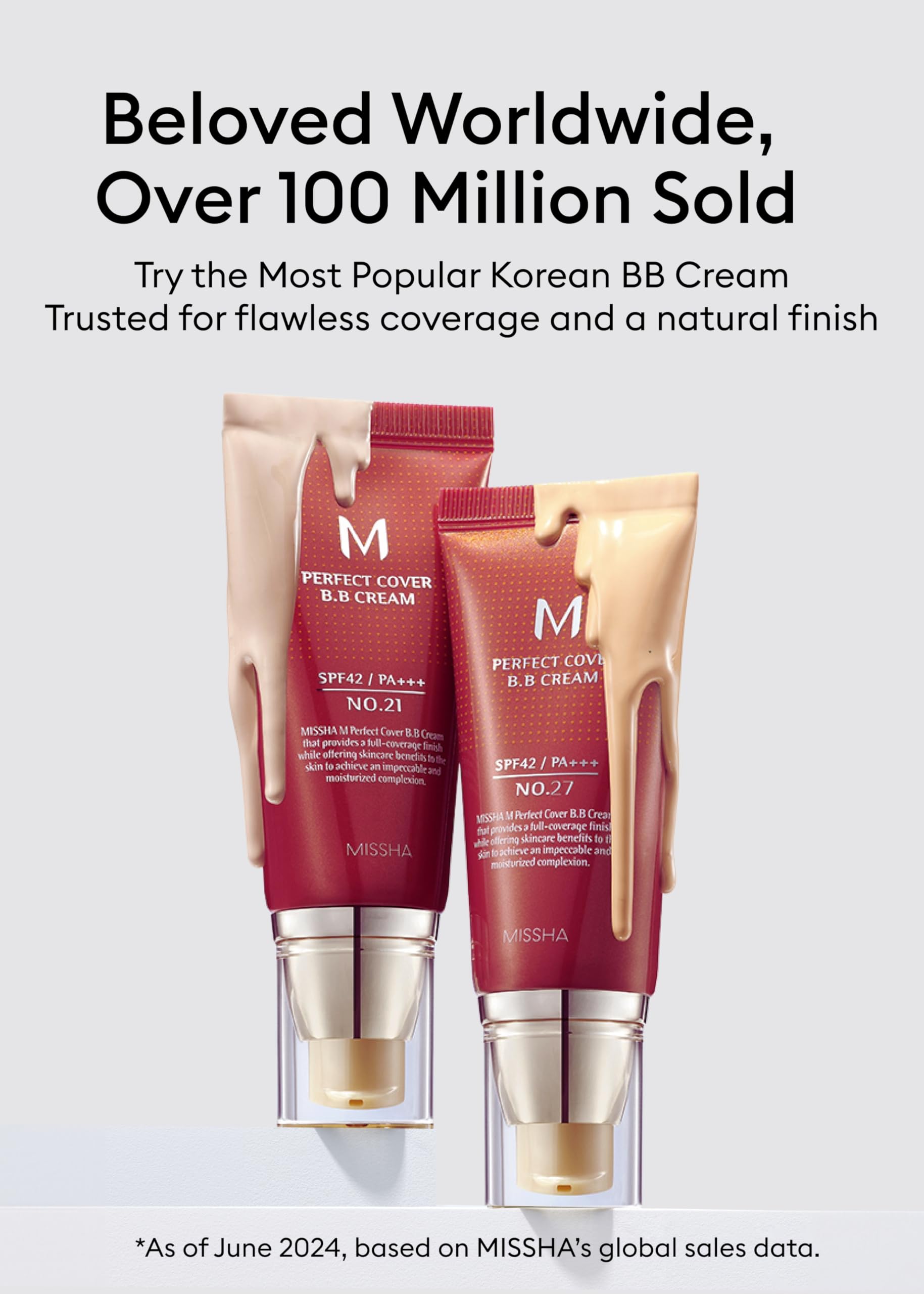 Missha M Perfect Bb Cream No.25 Warm Beige For Light/Medium With Neutral Skin Tone Spf 42 Pa +++ / 1.69 Fl Oz - Tinted Moisturiz