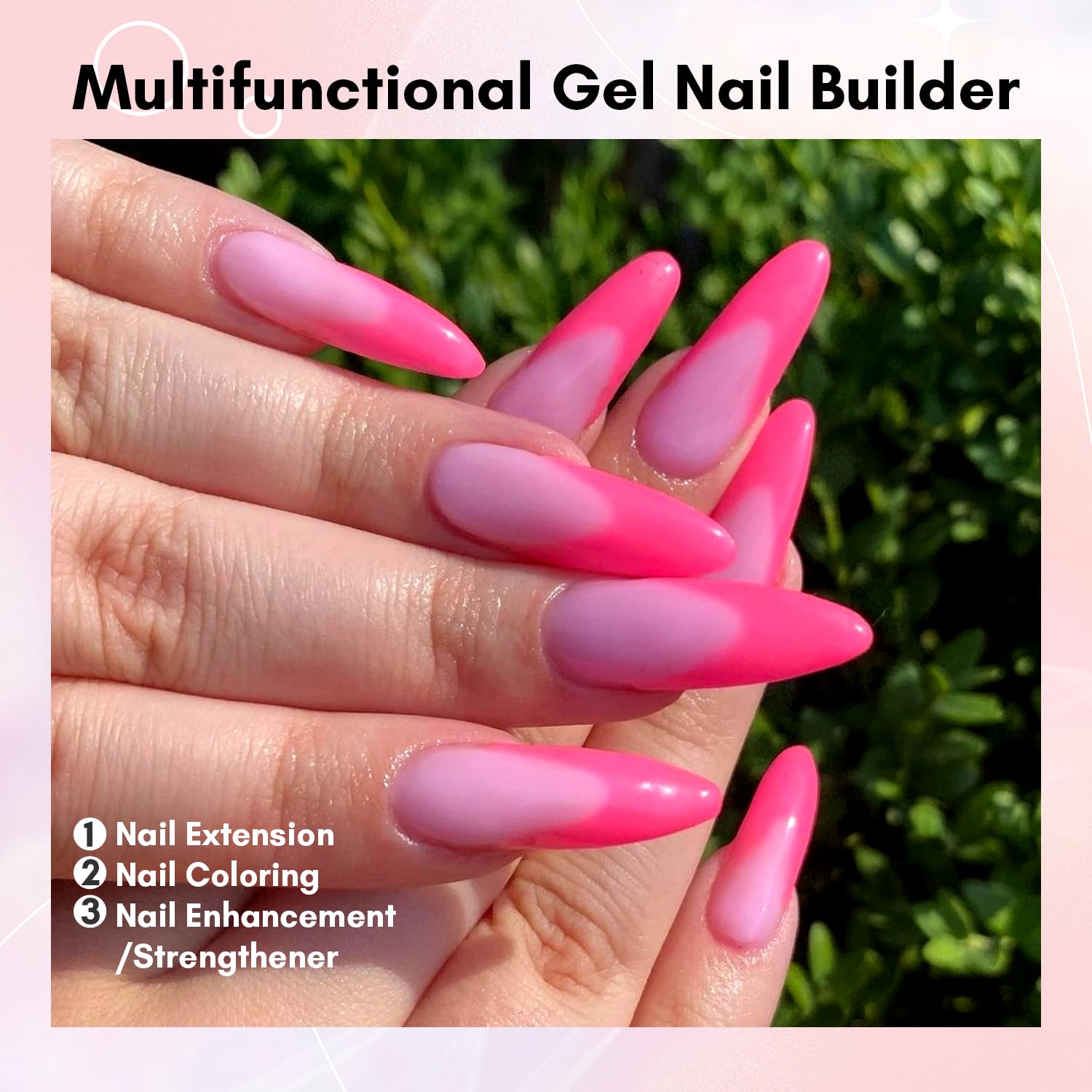 Makartt Poly Nail Gel-50Ml Fondant Pink Gel Builder For Trendy Color Nail Extension Strengthener 3D Diy Hard Gel Manicure Nail A