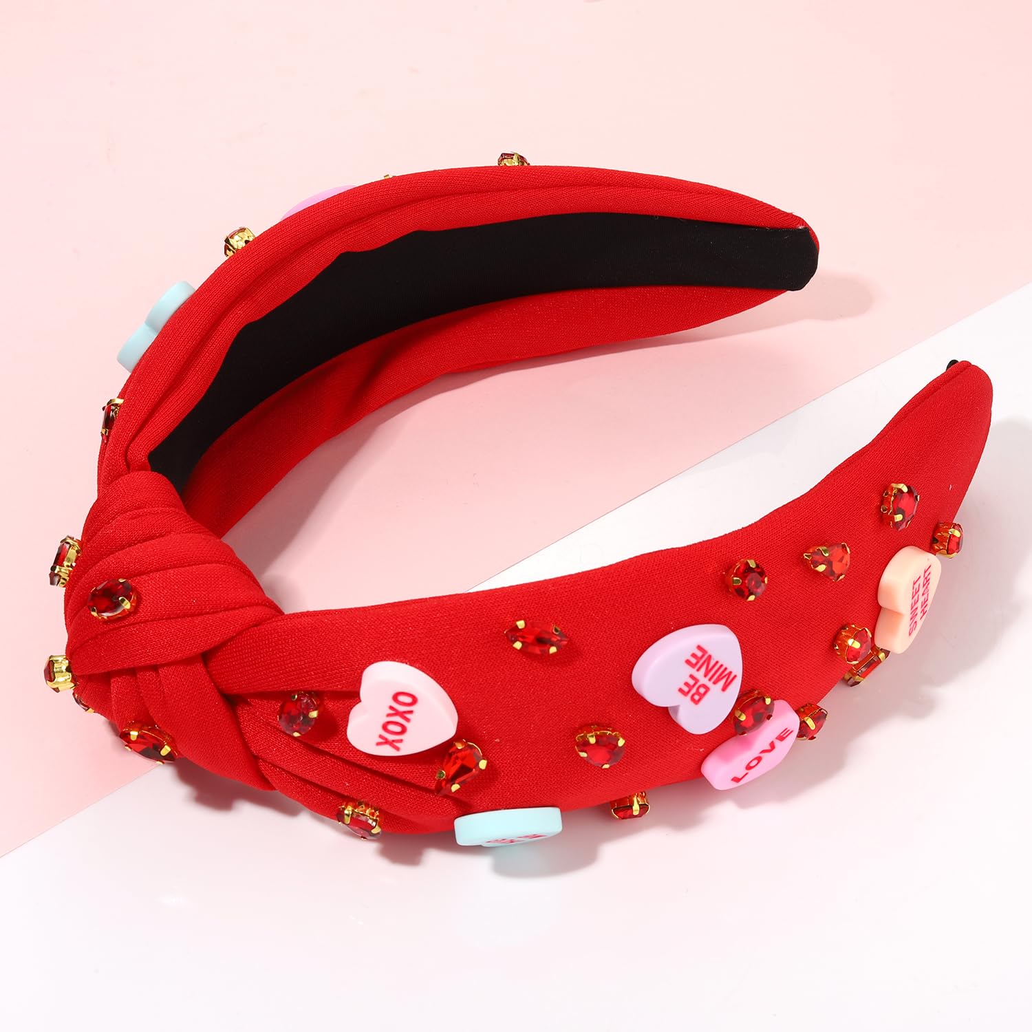 Cealxheny Valentines Day Headbands For Women Xoxo Kiss Heishi Bracelets Glitter Heart Earrings Lover Outfits Accessories Valenti