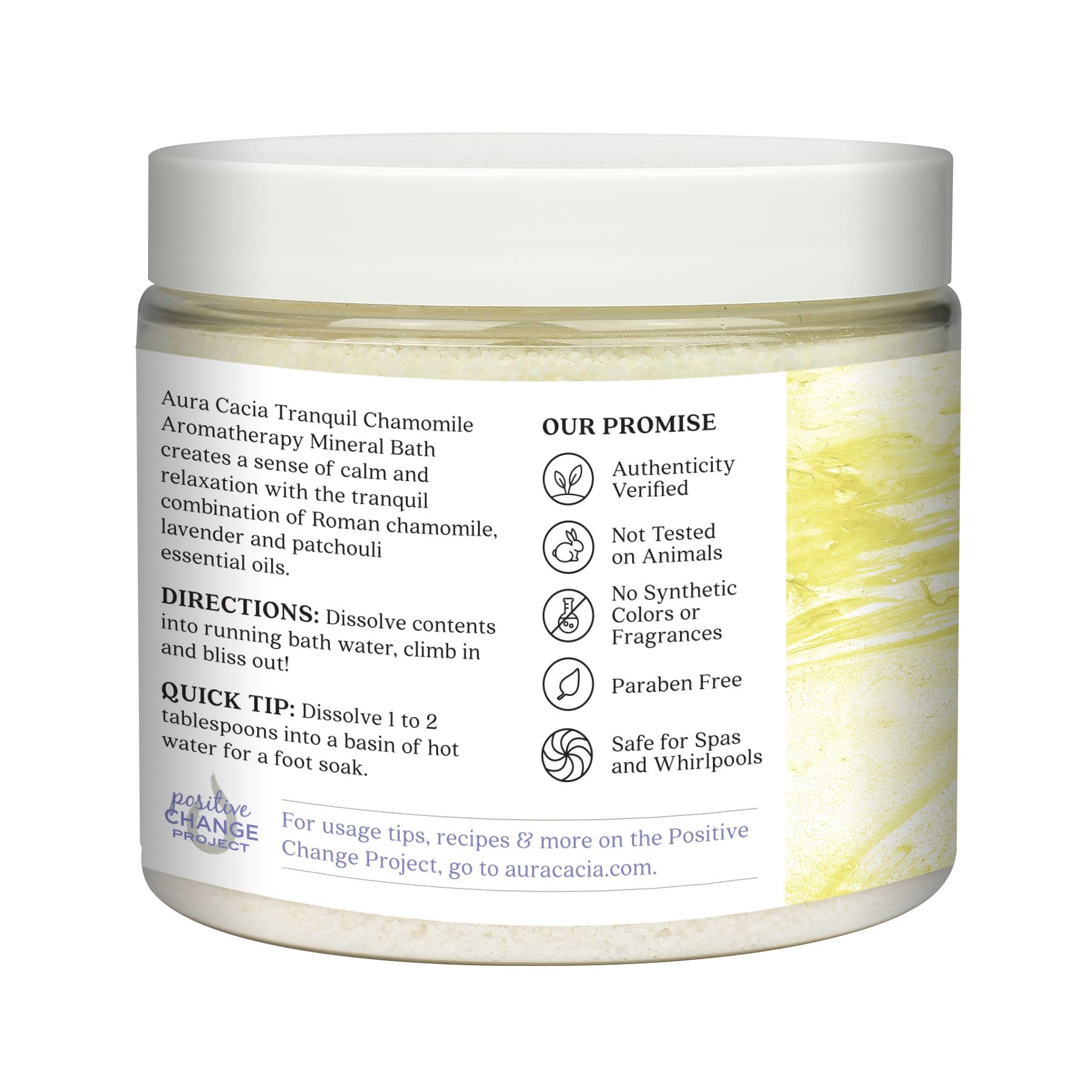 Aura Cacia Aromatherapy Mineral Bath, Tranquil Chamomile, 16 Ounce Jar (Pack Of 2)