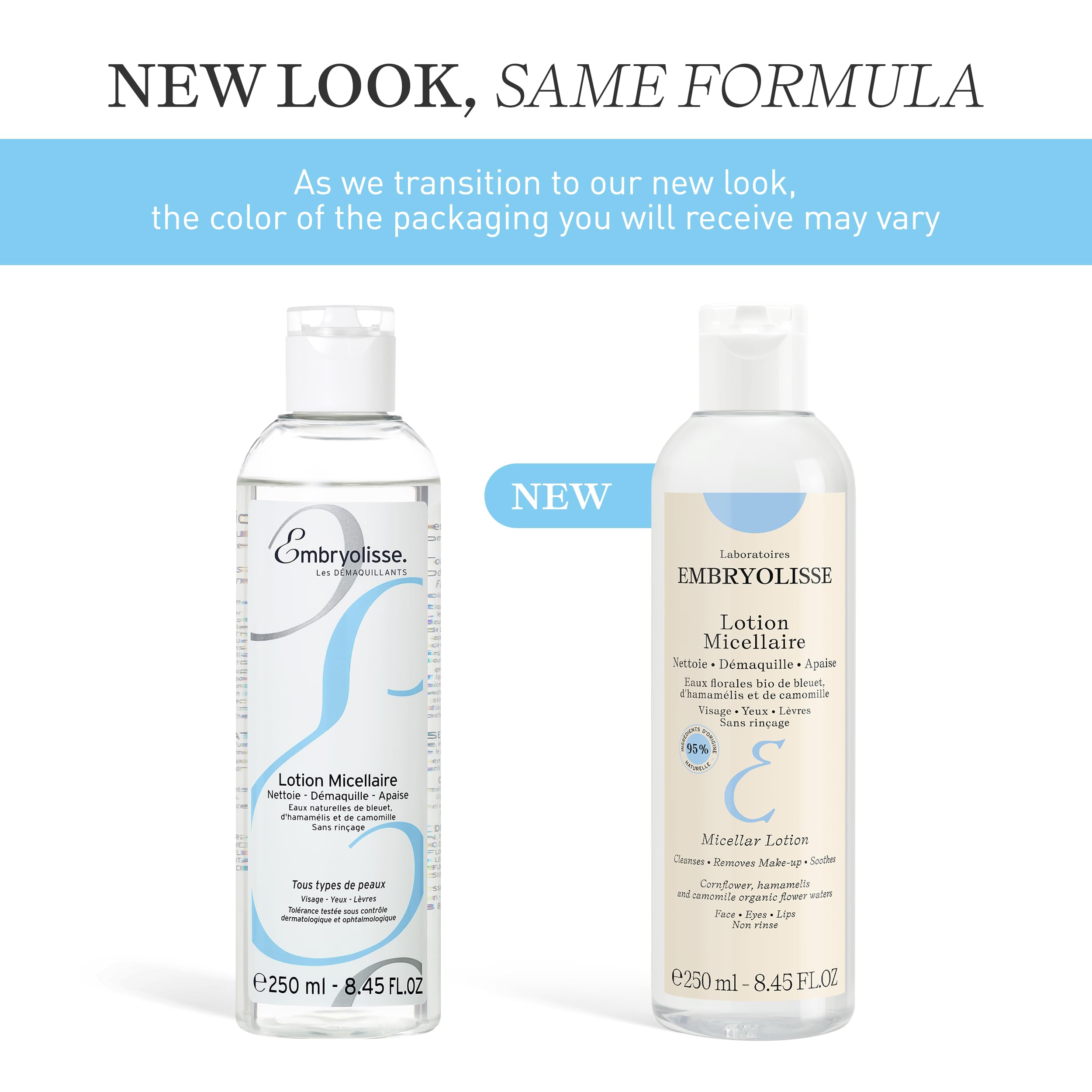 Embryolisse Micellar Lotion - Make-Up Remover, Facial Cleanser & Moisturizer - No Soap Or Water Needed (8.45 Fl Oz)