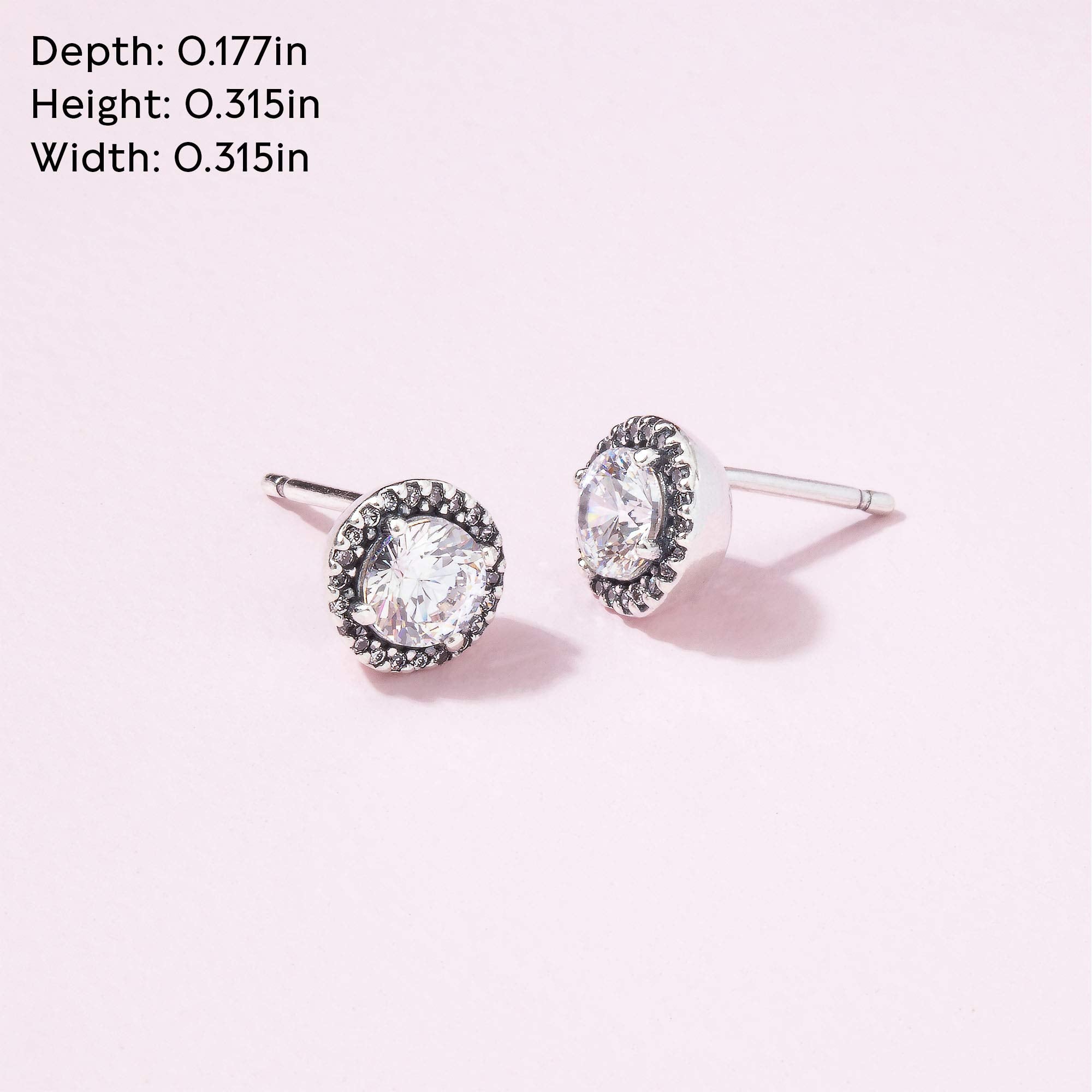 Pandora Classic Elegance, Clear Cz Earrings