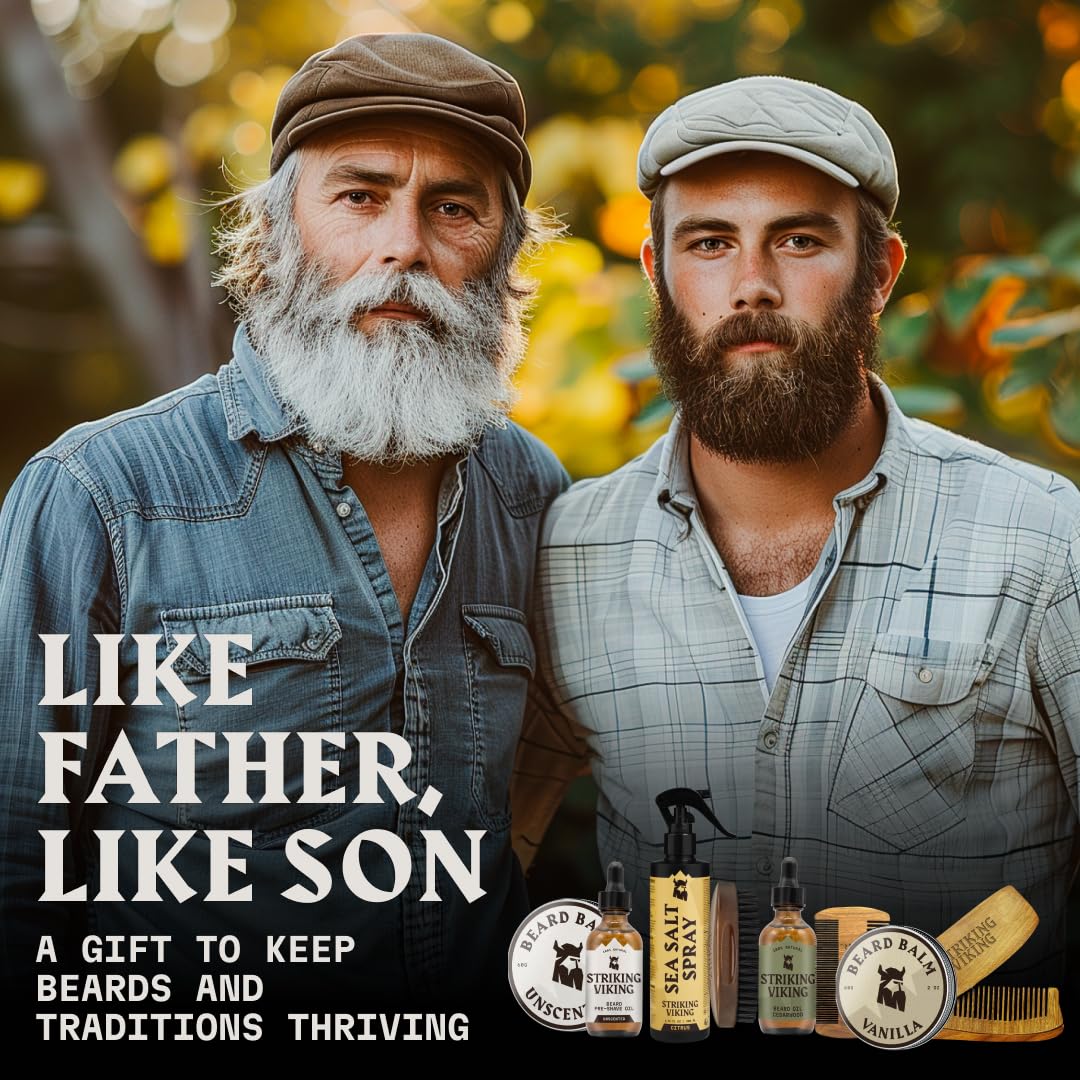 Striking Viking Beard Balm For Men - Leave In Beard Conditioner Scented Beard Styling Balm Beard Softener Butter Men - Jojoba Be