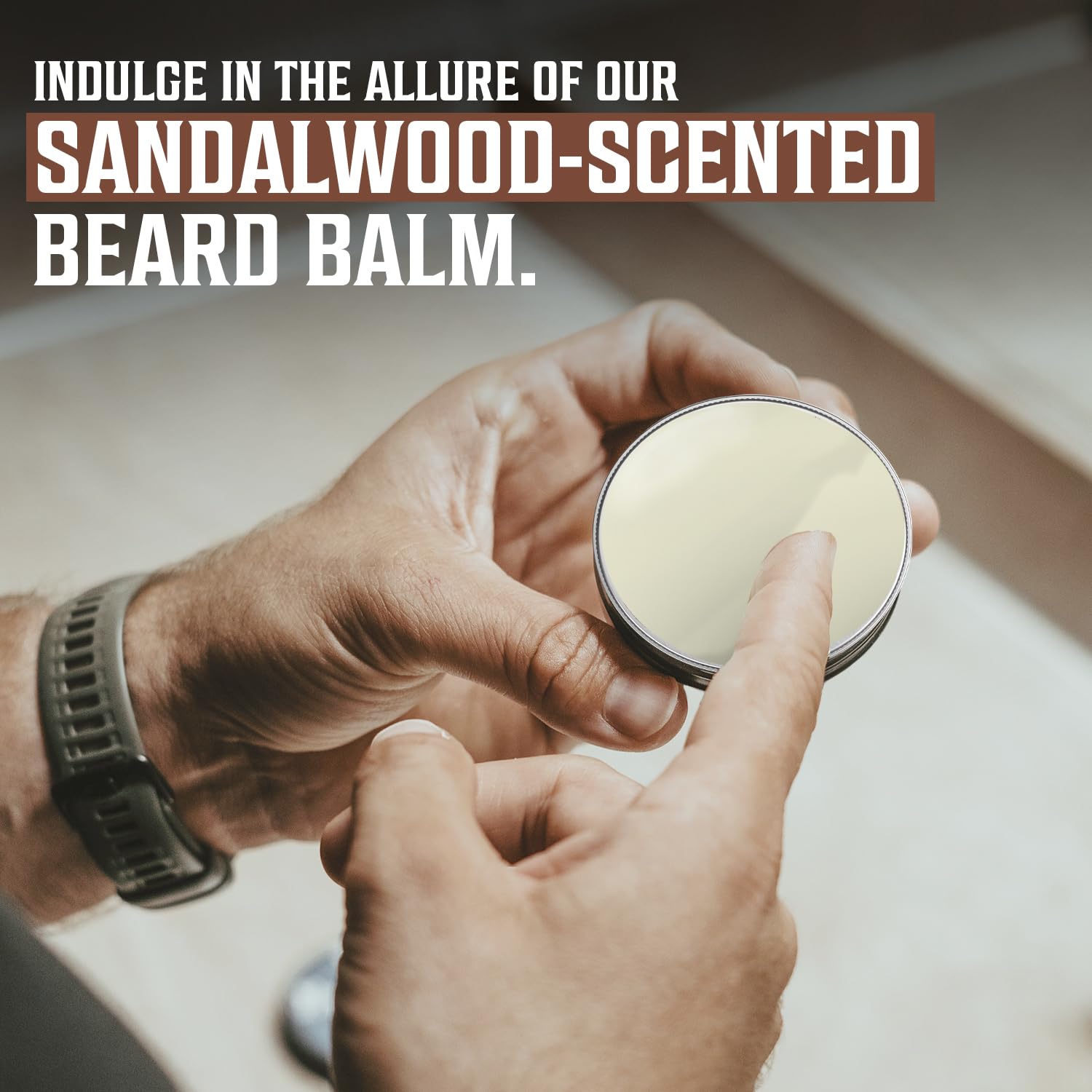 Viking Revolution Sandalwood Beard Balm - Beard Butter With Argan Oil, Beard Softener For Men With Jojoba Oil - Beard Moisturize