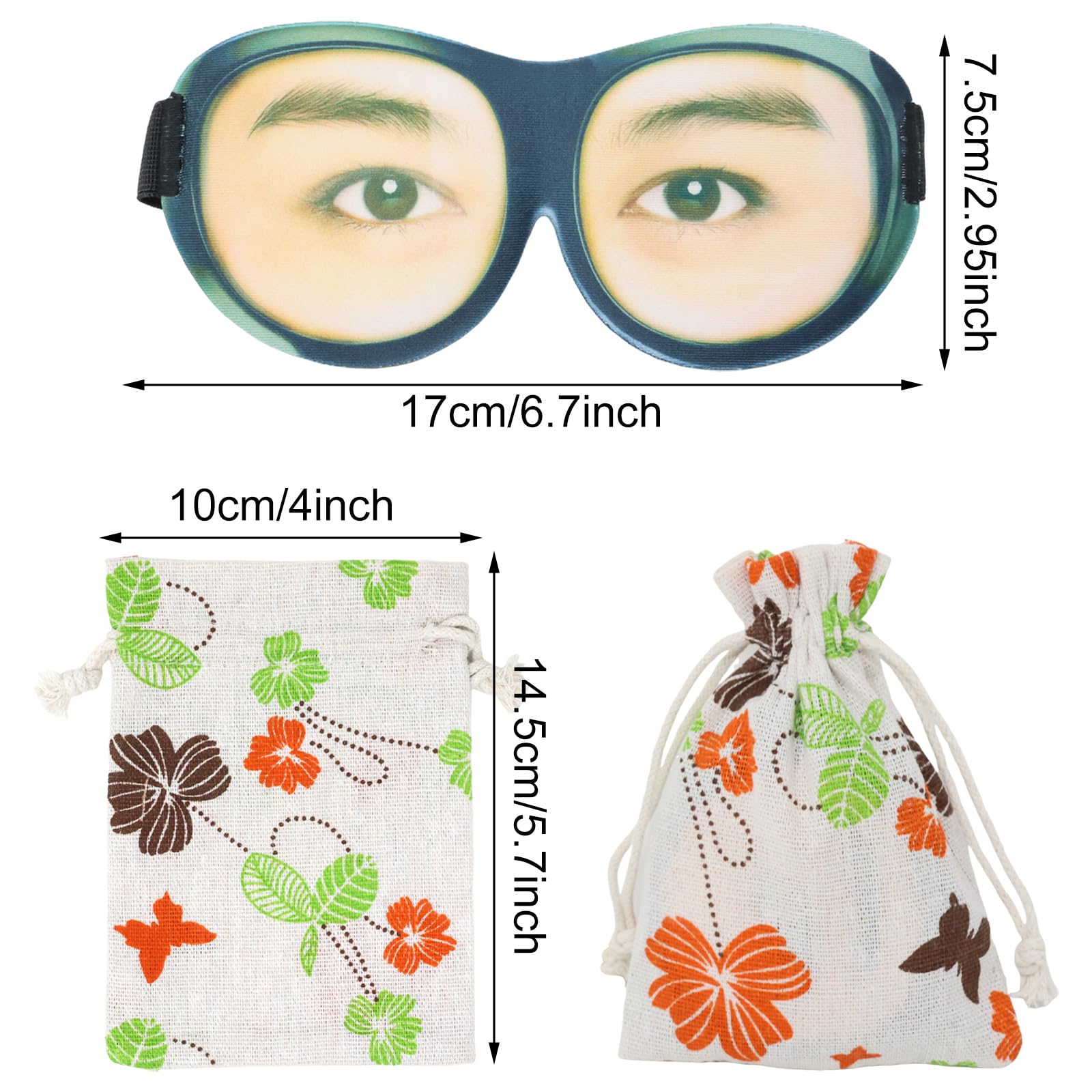 Honbay 3D Funny Eyeshade Soft Sleep Eye Mask With Adjustable Head Strap For Travel, Game, Party, Rest, Sleeping (Girl)