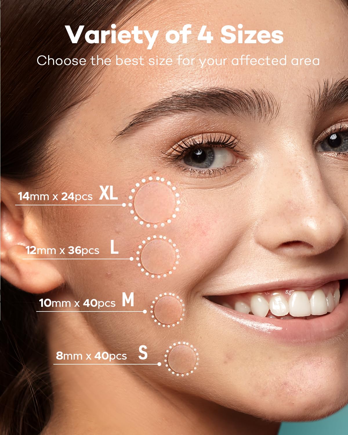 Acne Patch Pimple Patch, 4 Sizes 420 Patches Acne Absorbing Cover Patch, Hydrocolloid Invisible Acne Patches For Face Zit Patch