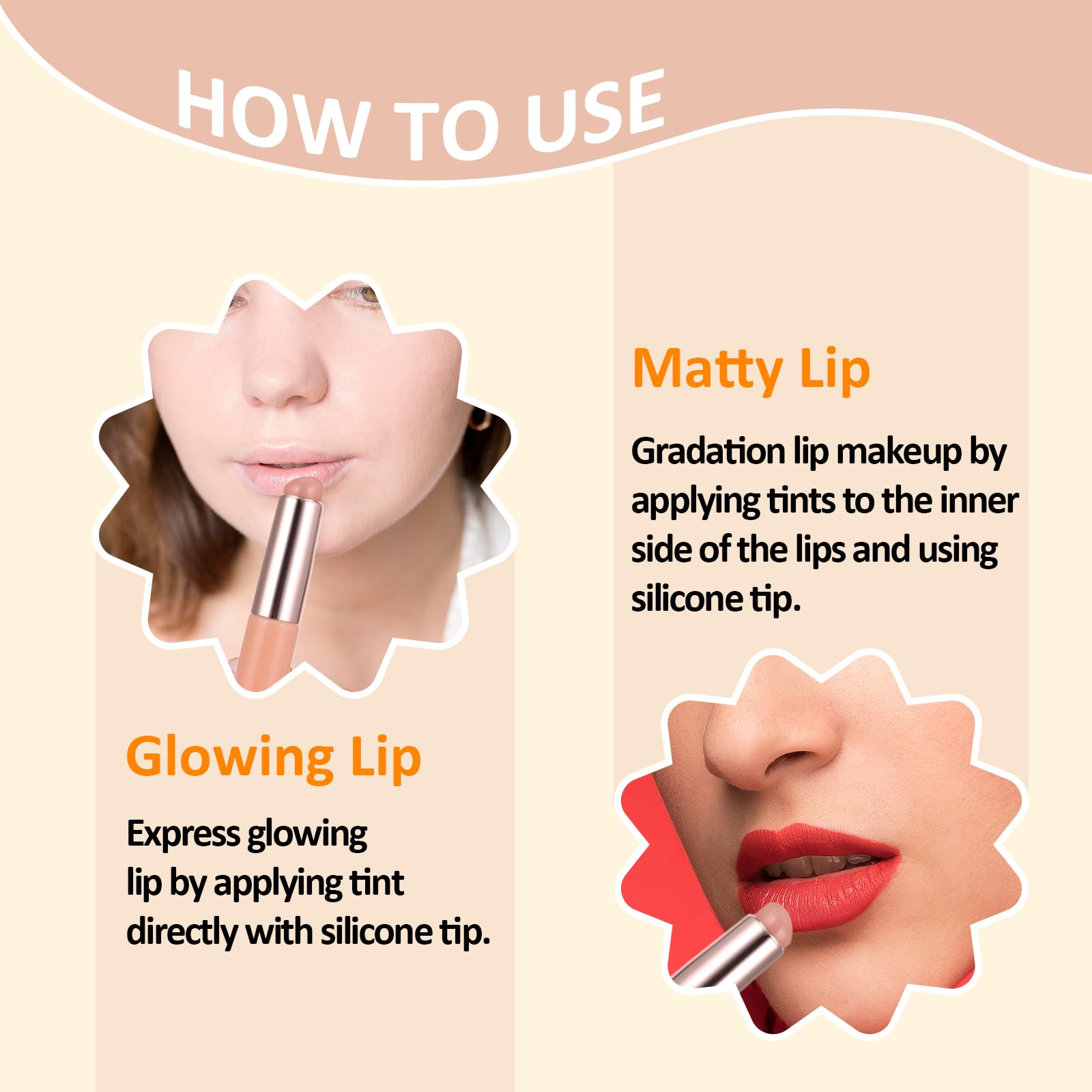 3 Pcs Silicone Lip Brush Round Head Lip Brushes Applicator With Cover, Reusable Silicone Makeup Brush Beauty Tool For Lip Gloss,
