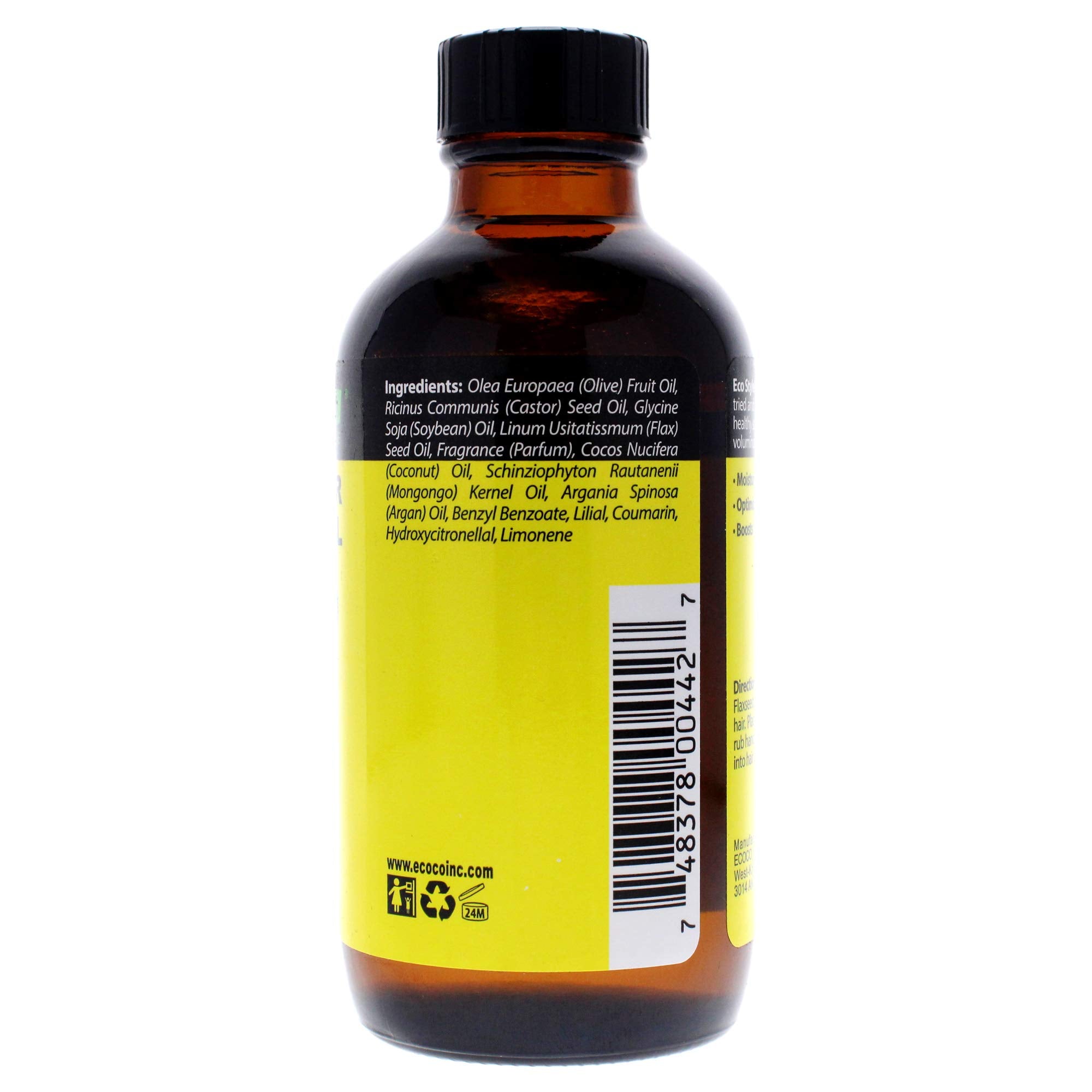 Ecoco Eco Style Black Castor Oil & Flaxseed Oil Maximum Hair Growth Formula, 4 Ounce,Sg_B077Jy18Mh_Us