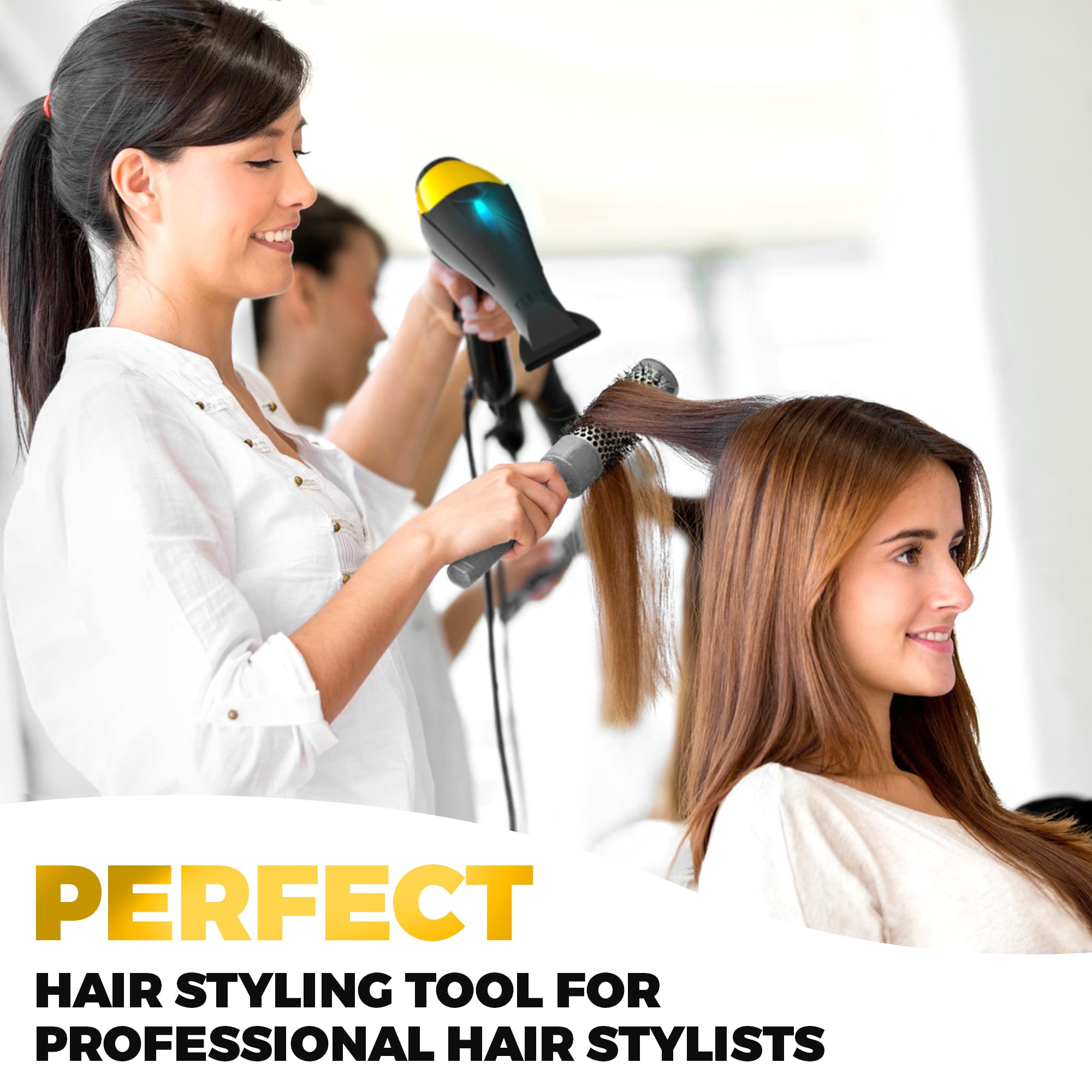 High-Power 2200W Ionic Hair Dryer - Fast-Drying, Constant Temperature Technology, Ac Motor - Ideal For Curly Hair Care, Suitable