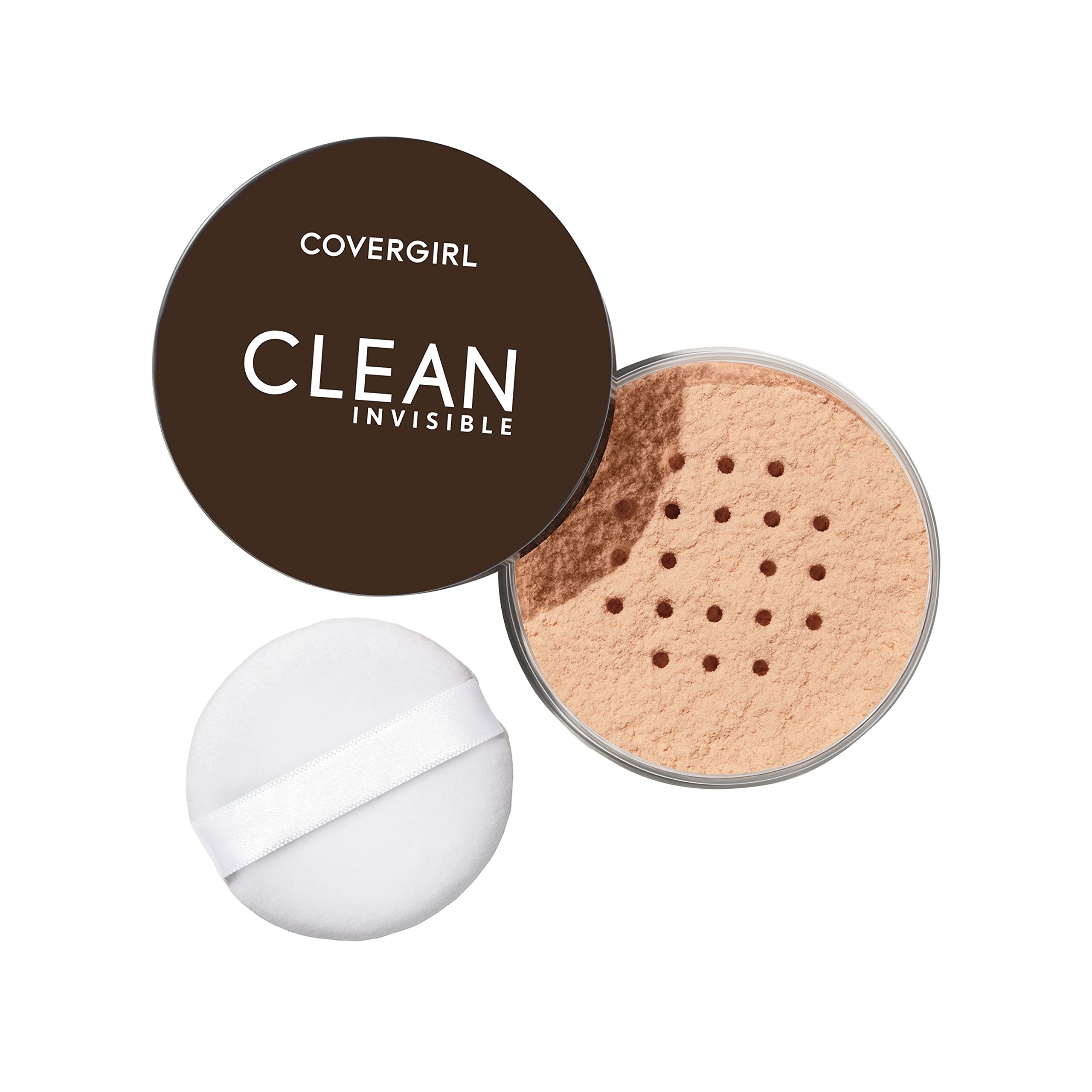 COVERGIRL Clean Invisible Loose Powder - Loose Powder, Setting Powder, Vegan Formula - Translucent Light, 20g (0.7 oz) (Pack of 