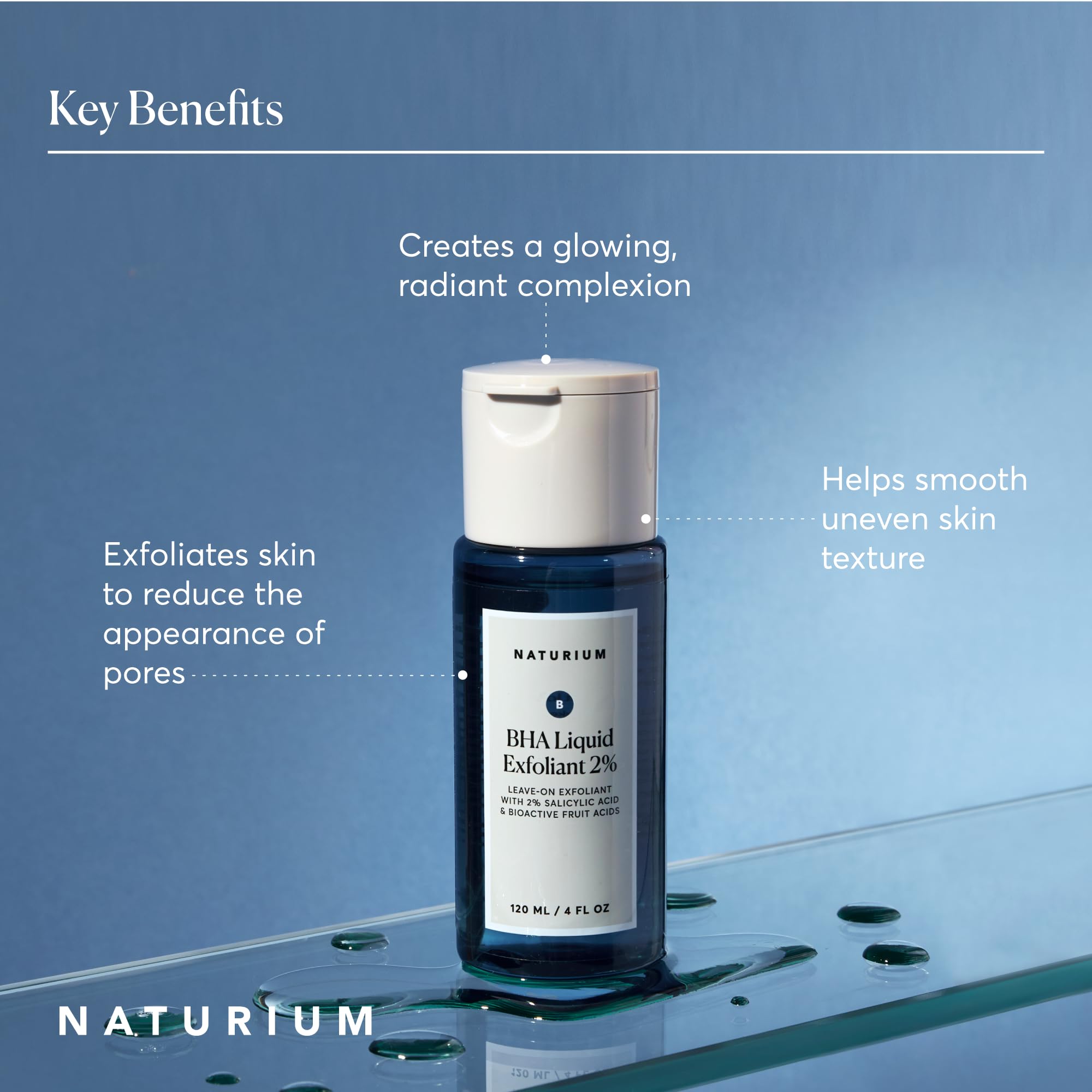 Naturium Bha Liquid Exfoliant 2%, Leave-On Face & Skin Care Exfoliating Pore Treatment, With Salicylic Acid & Bioactive Fruit Ac
