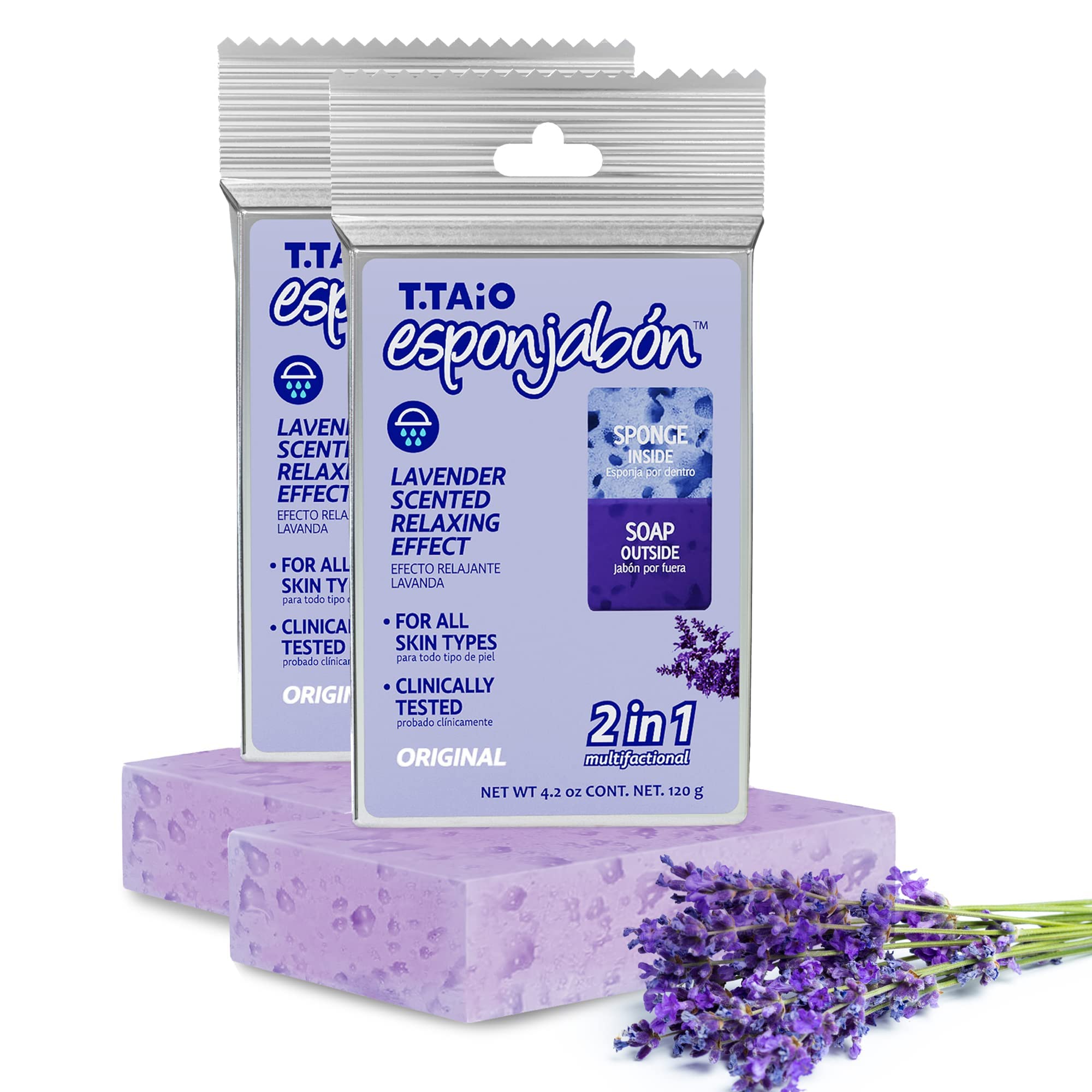 Ttaio Esponjabon Soap Sponge - Cleansing Shower Scrubber - Cleaning Bath Wash Scrub - Oil Removal - Massage  Lather Foot, Elbow,