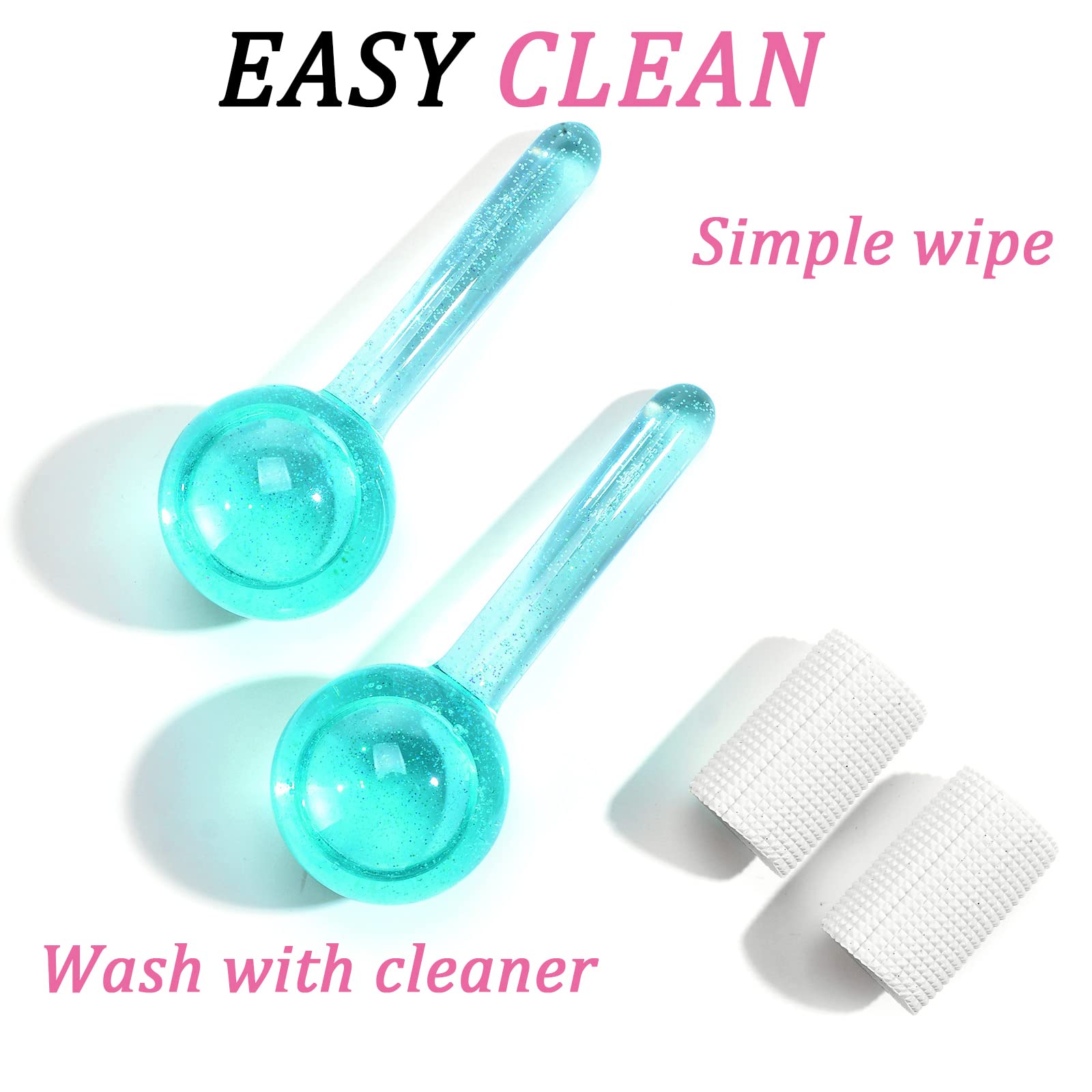 Cibluty Ice Globes For Facials- Freezer Free Face Rollers With Essence For Daily Beauty Routines, Skin Massagers Globes Durable