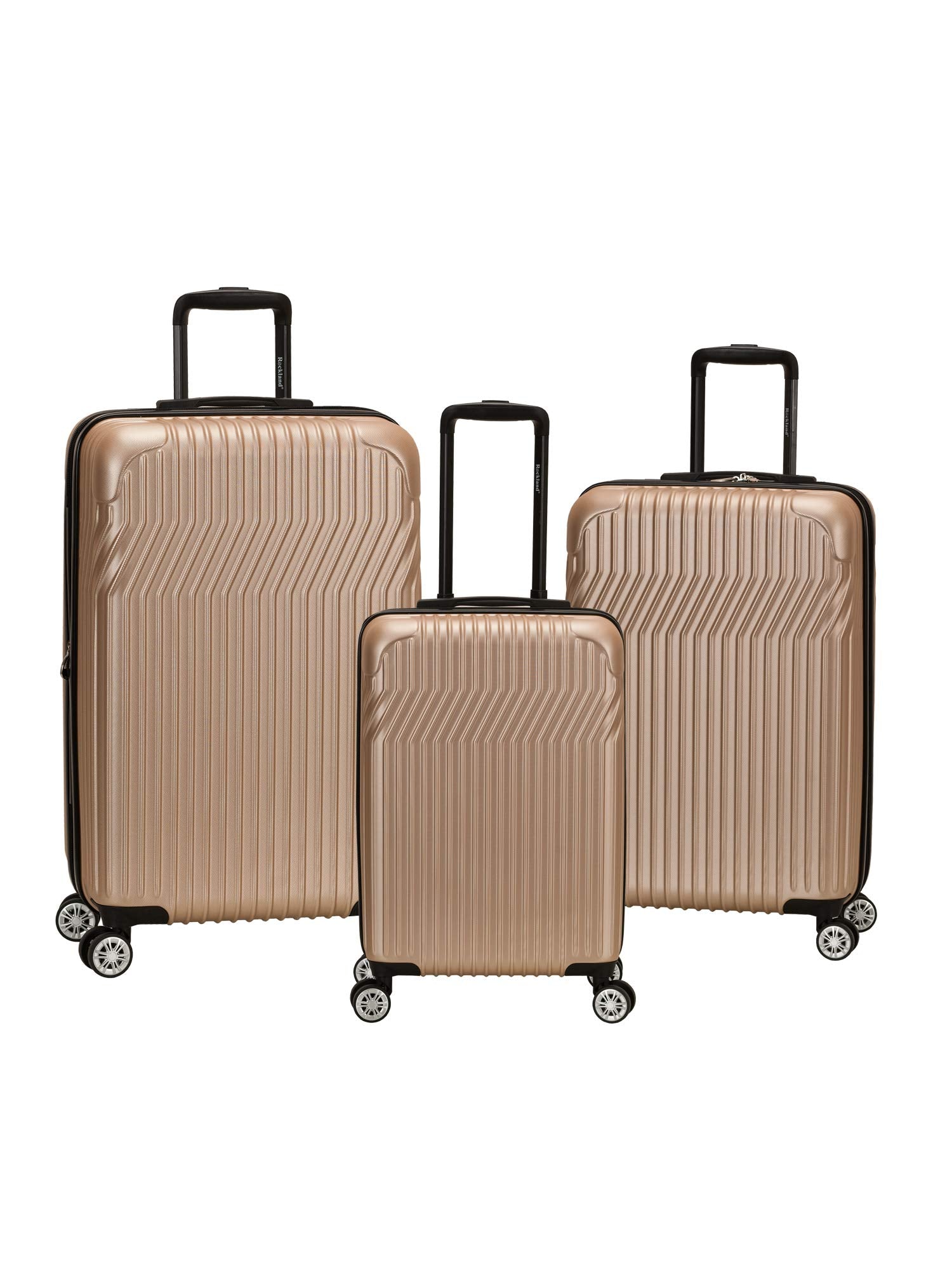 Pista 3 Pc Abs Non-Expandable Luggage Set