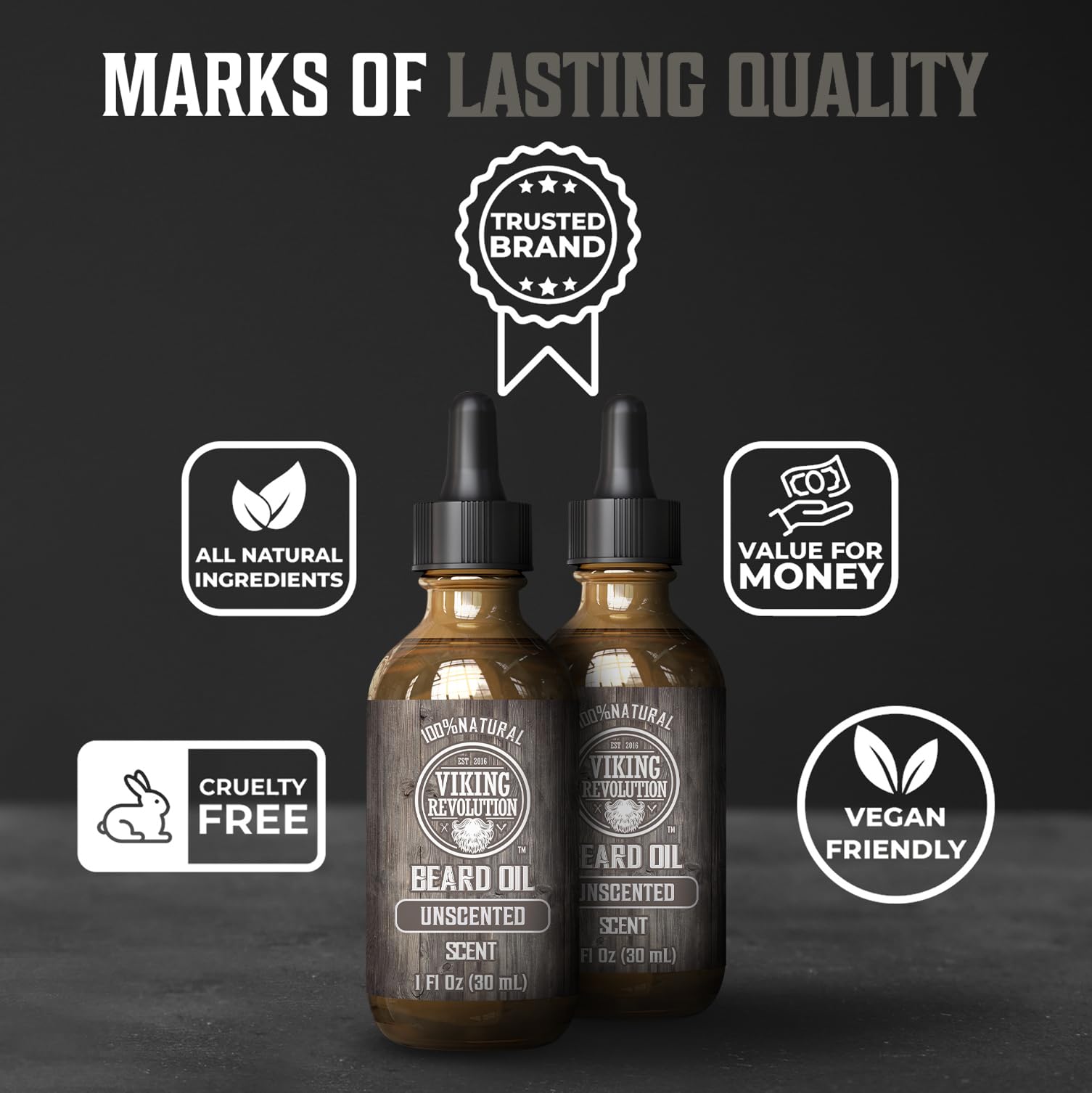 Viking Revolution Men'S Beard Oil With Argan And Jojoba Oils - Natural Softener And Conditioner, Strengthens And Moisturizes (Un