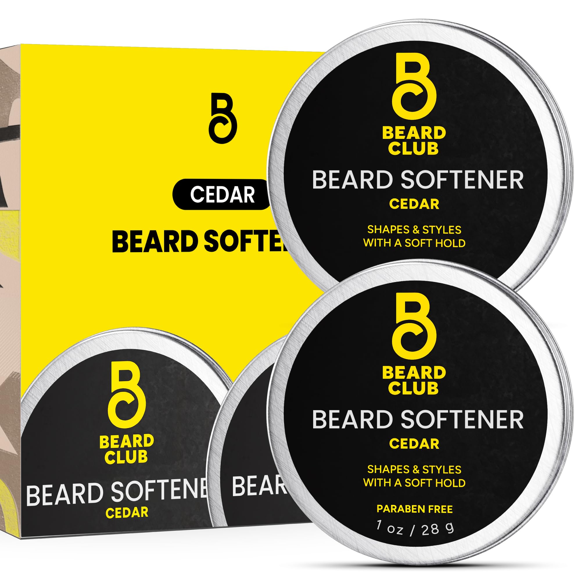 The Beard Club Cedar Beard Butter - Men'S Styling Balm, Softener, Moisturizer, And Leave-In Conditioner - Beard Wax - 2Oz