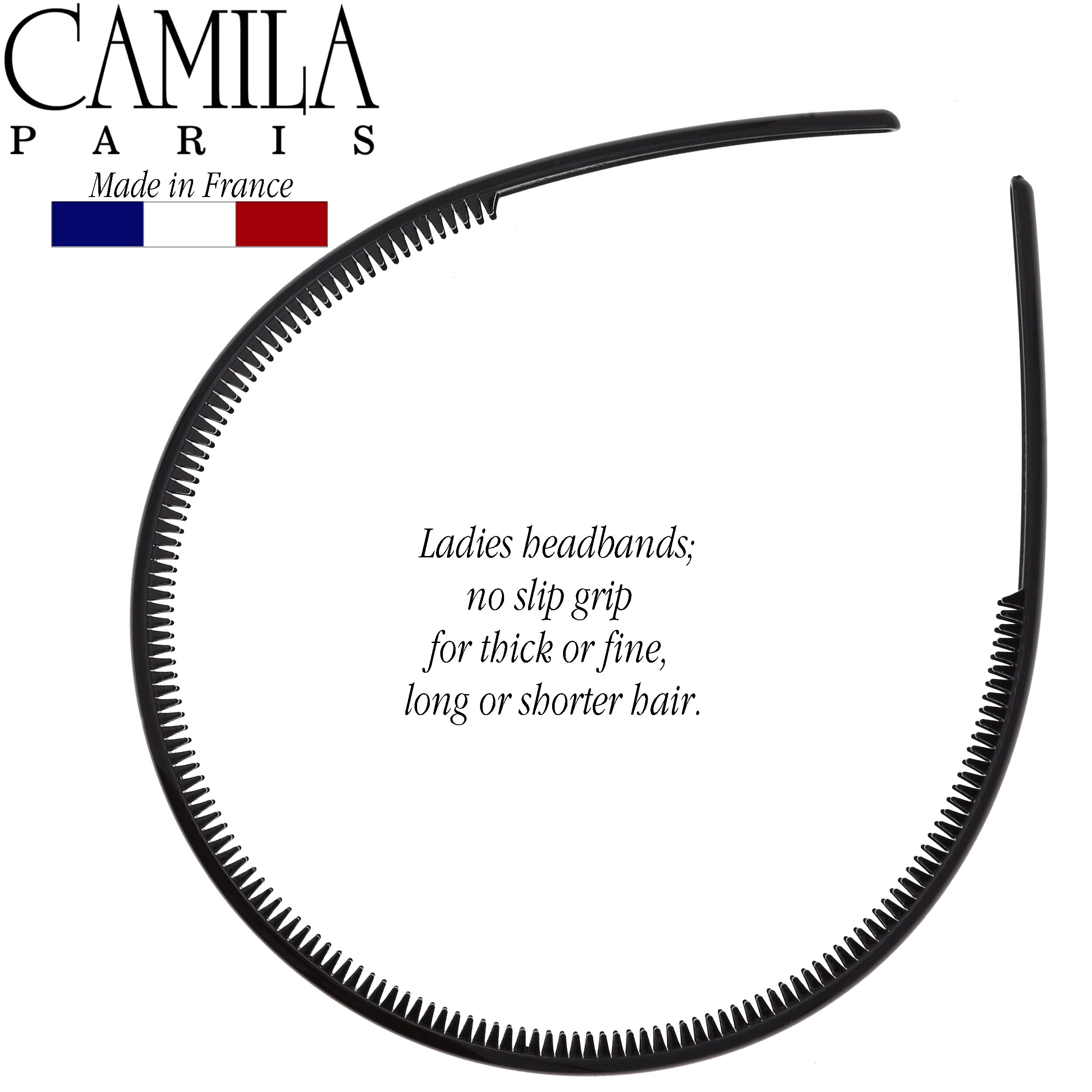 Camila Paris Cp3455 French Fashion Headband For Women, Very Flexible With Teeth For Strong Hold Grip, Women'S Hairband, No Slip