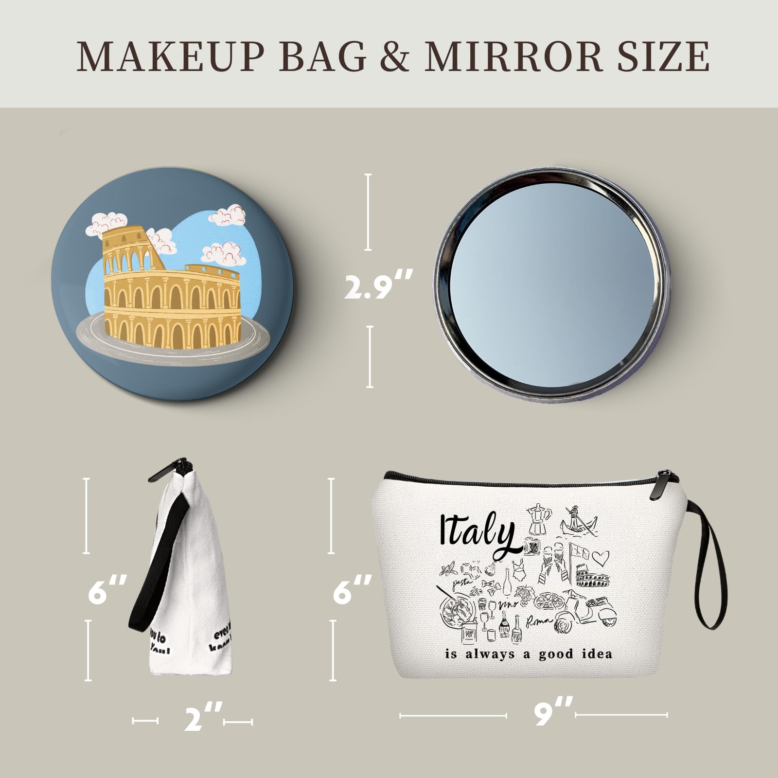 Seamoon Travel Gifts,Friend Gifts,Sister Birthday Gift Ideas,Unique Gifts For Women,Womens Birthday Gifts,Small Cosmetic Bag Wit