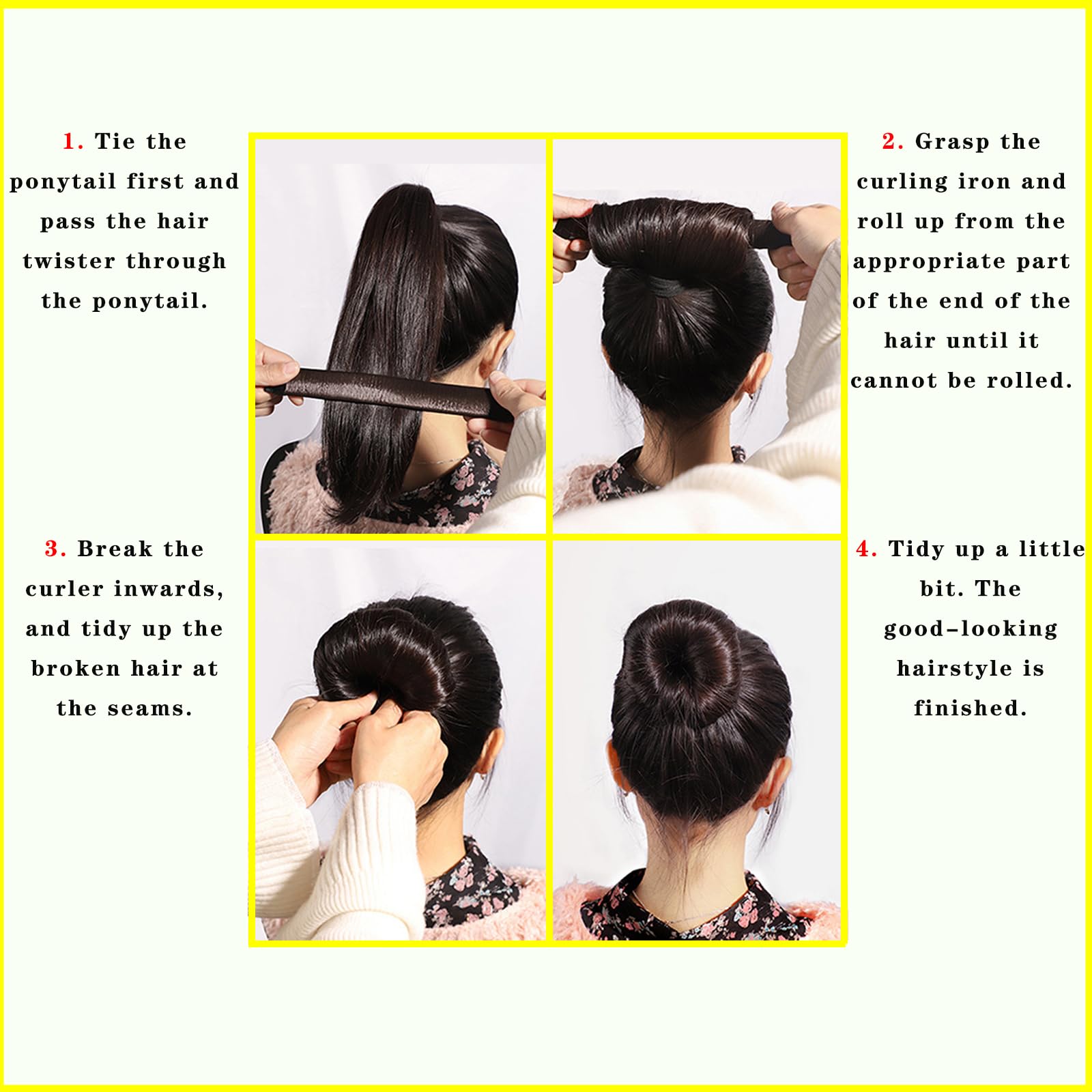 Foresrum 4 Count Magic Hair Donut Bun Makers-Coffee For Women And Kids