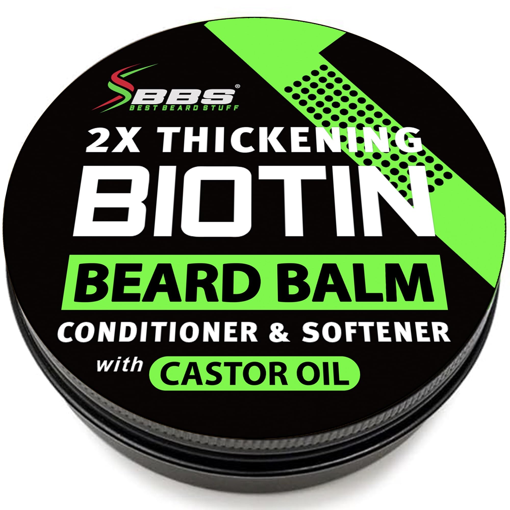 2X Thickening Biotin Beard Balm For Men & Mustache Wax For Beard Growth  Organic Beard Conditioner For Men & Beard Softener For