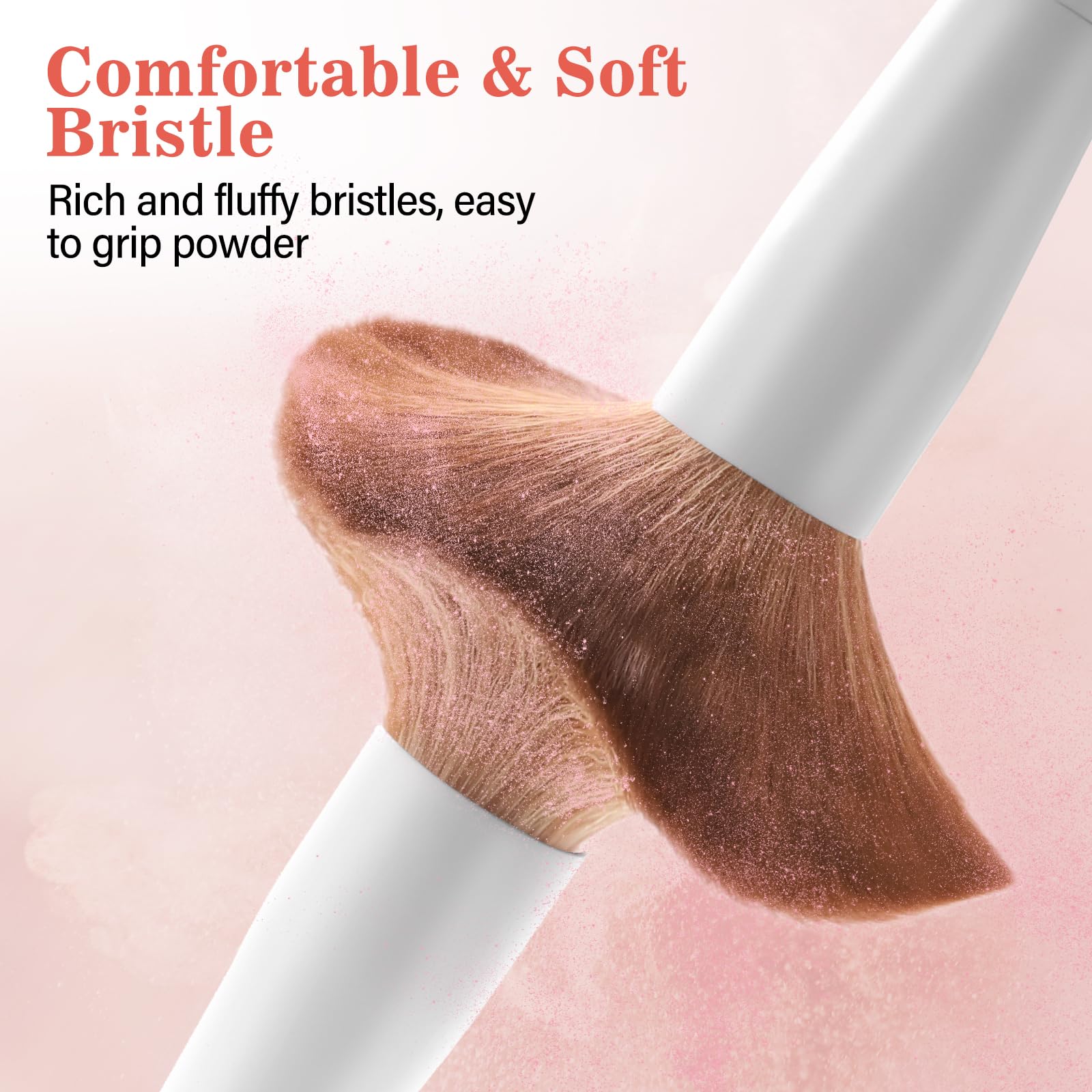 Professional 20Pcs Makeup Brush Set, Luxbru With Foundation Eyebrow Blending Concealer Blush Eyeshadow Contour Powder Brush, Bru