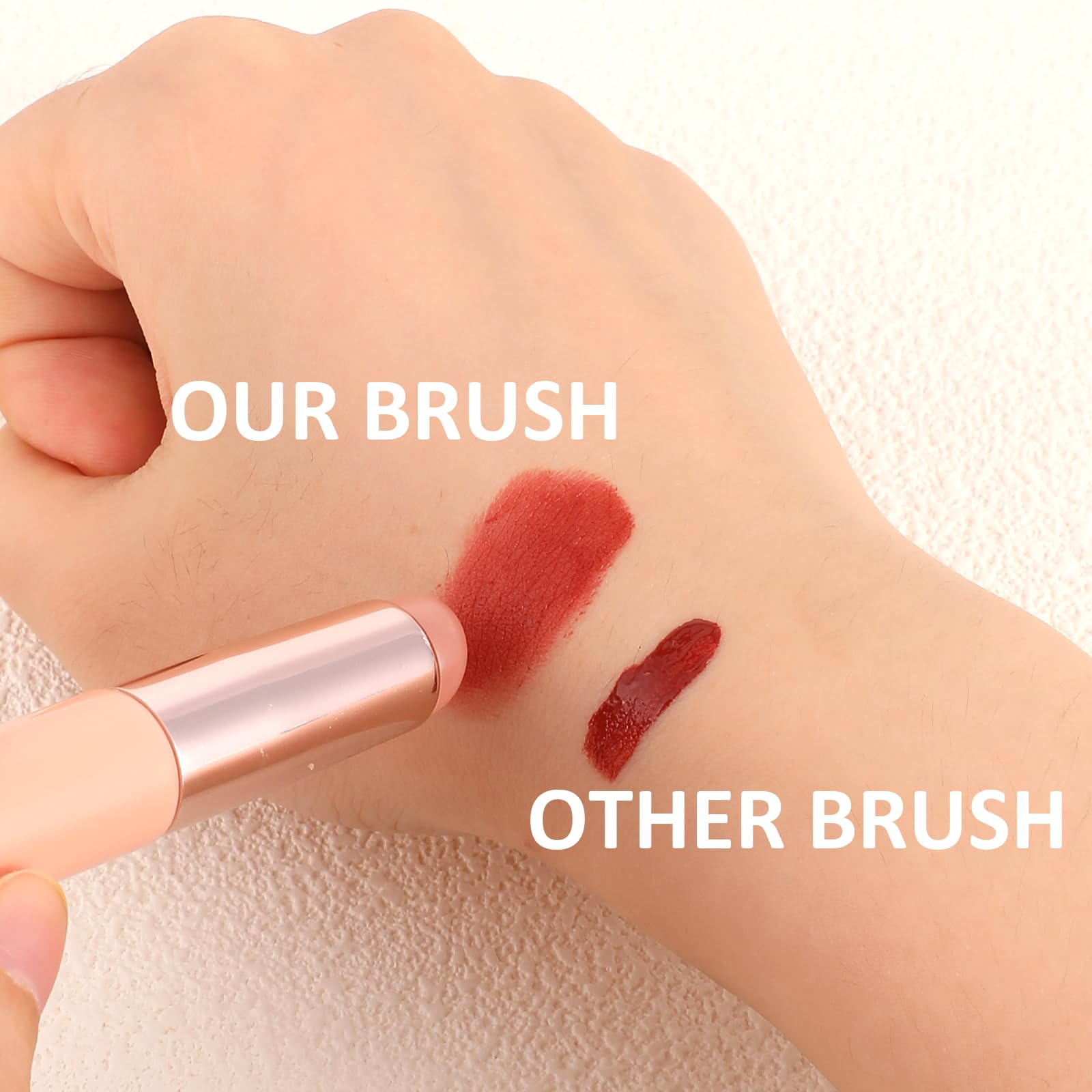 3 Pcs Silicone Lip Brush Round Head Lip Brushes Applicator With Cover, Reusable Silicone Makeup Brush Beauty Tool For Lip Gloss,