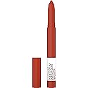 Maybelline Super Stay Ink Crayon Lipstick Makeup, Precision Tip Matte Lip Crayon With Built-In Sharpener, Longwear Up To 8Hrs, R