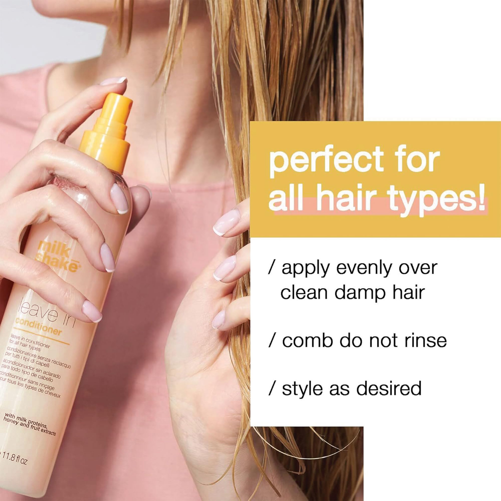 Milk_Shake Leave-In Conditioner Detangler Spray For Natural, Curly Or Straight Hair - Protects And Hydrates Color Treated And Dr