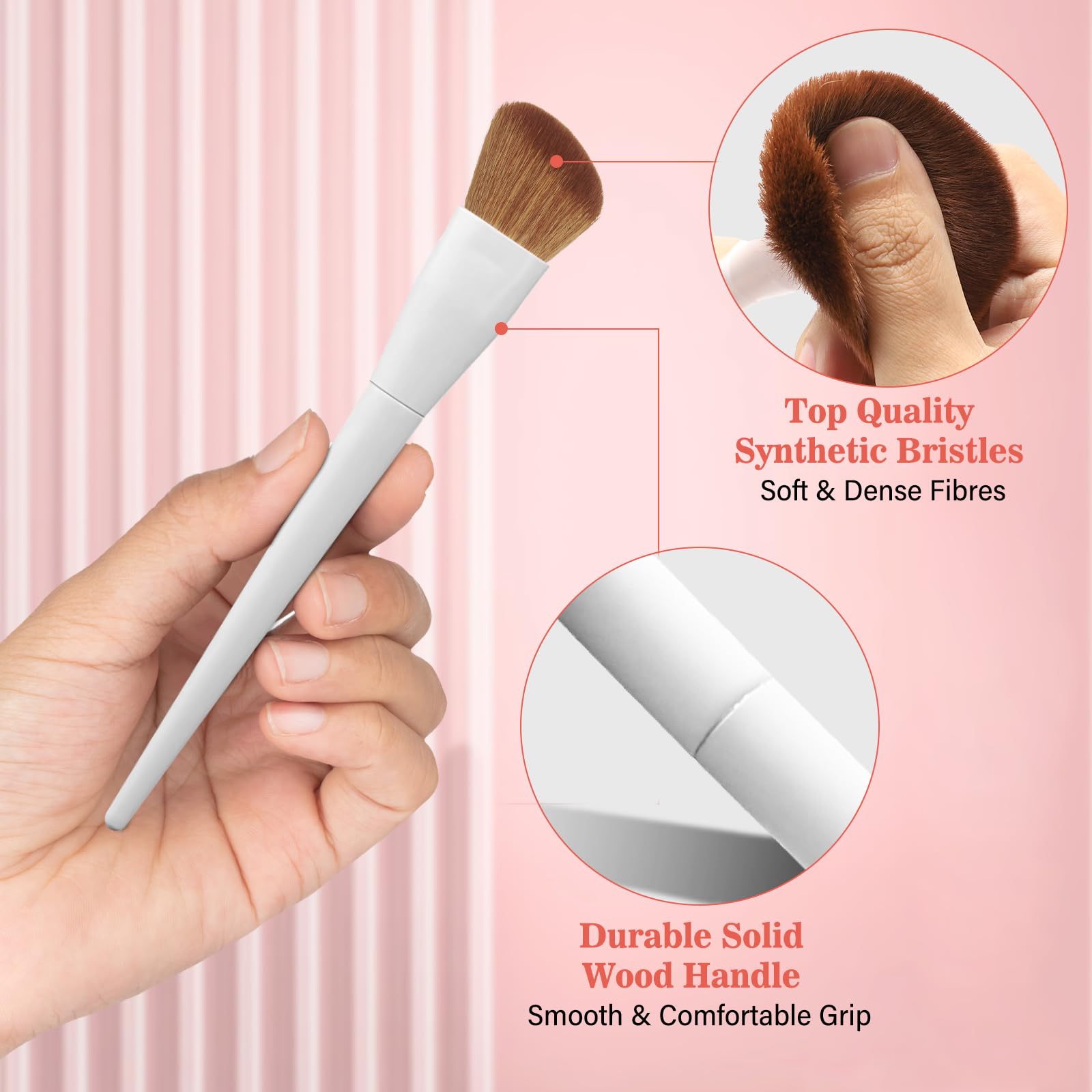 Professional 20Pcs Makeup Brush Set, Luxbru With Foundation Eyebrow Blending Concealer Blush Eyeshadow Contour Powder Brush, Bru