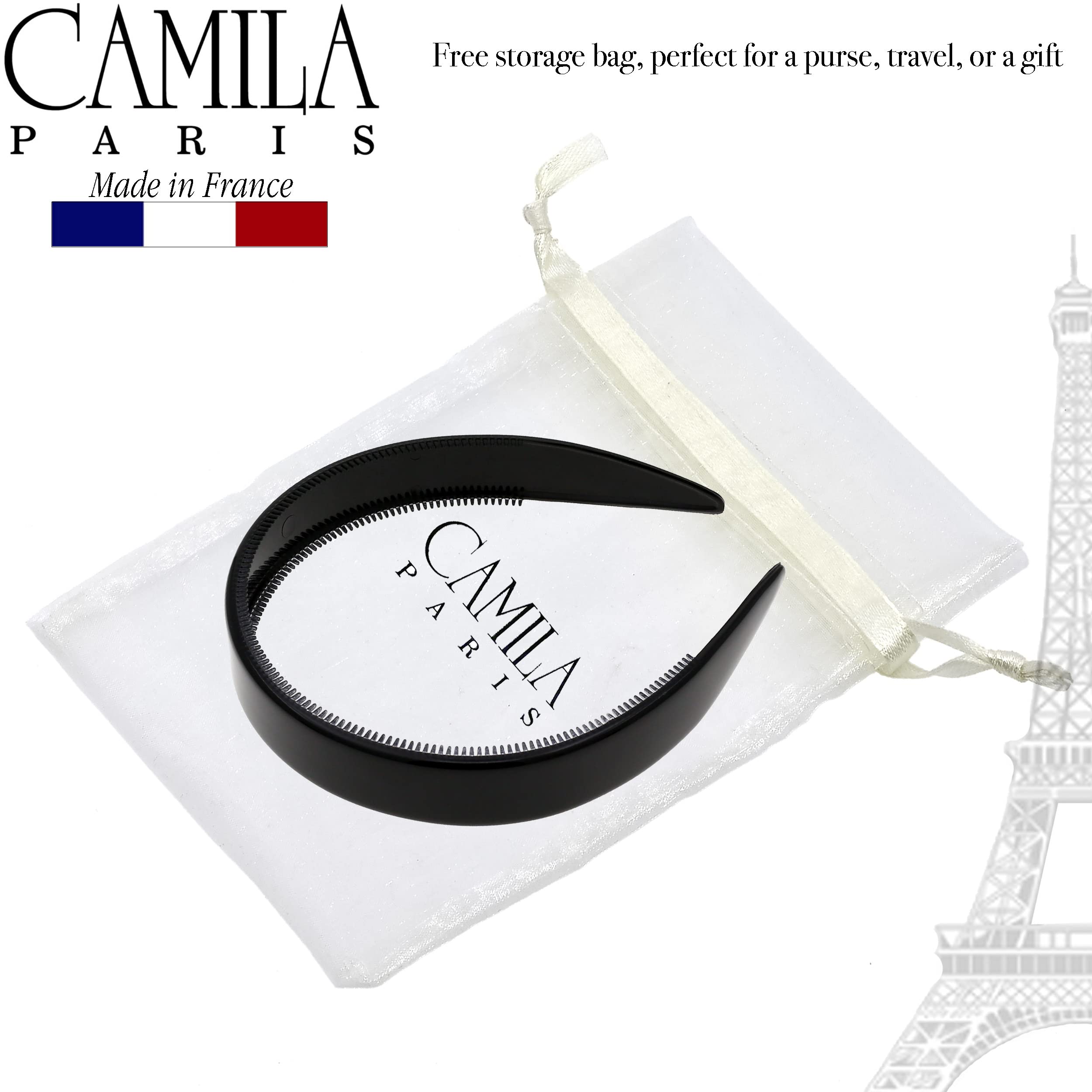 Camila Paris Cp3013 French Fashion Headband For Women, Very Flexible With Teeth For Strong Hold Grip, Women'S Hairband, No Slip
