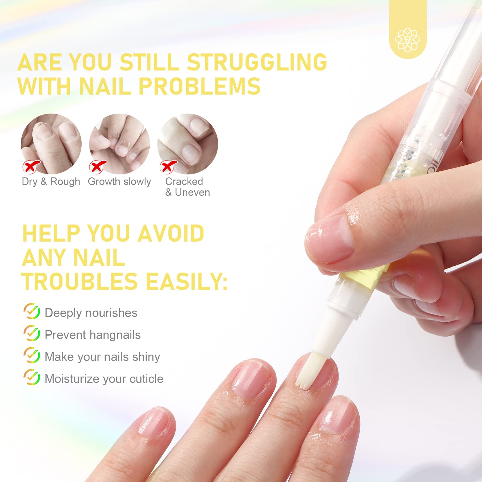 Saviland Natural Cuticle Oil Pen: 12Pcs Revitalizing Cuticle Oil For Nails With Vitamin E For Repair Cuticles Overnight Cuticle
